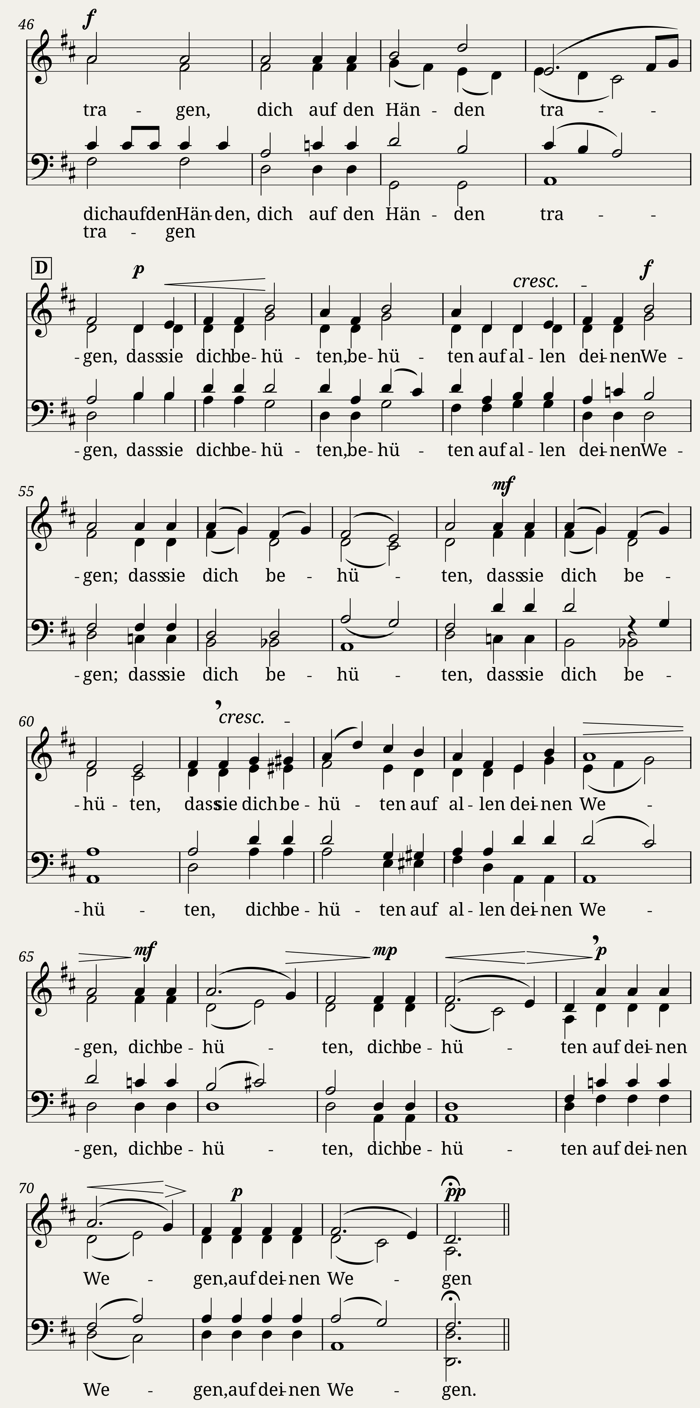 Denn er hat seinen Engeln (Mendelssohn - Elias) — 2/2