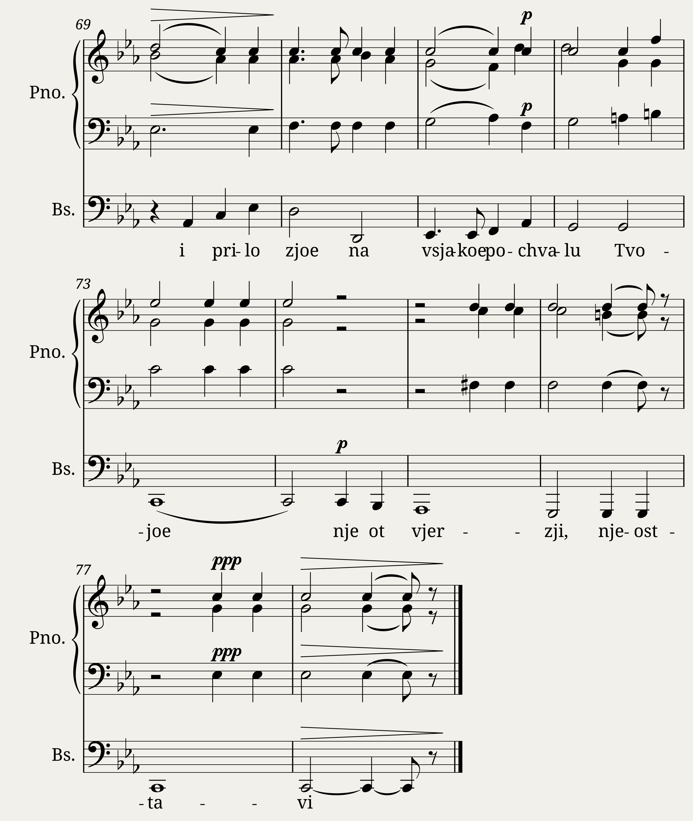 Chesnokov - Do not cast me off in my time of old age (Bass solo + Choir) — 3/3