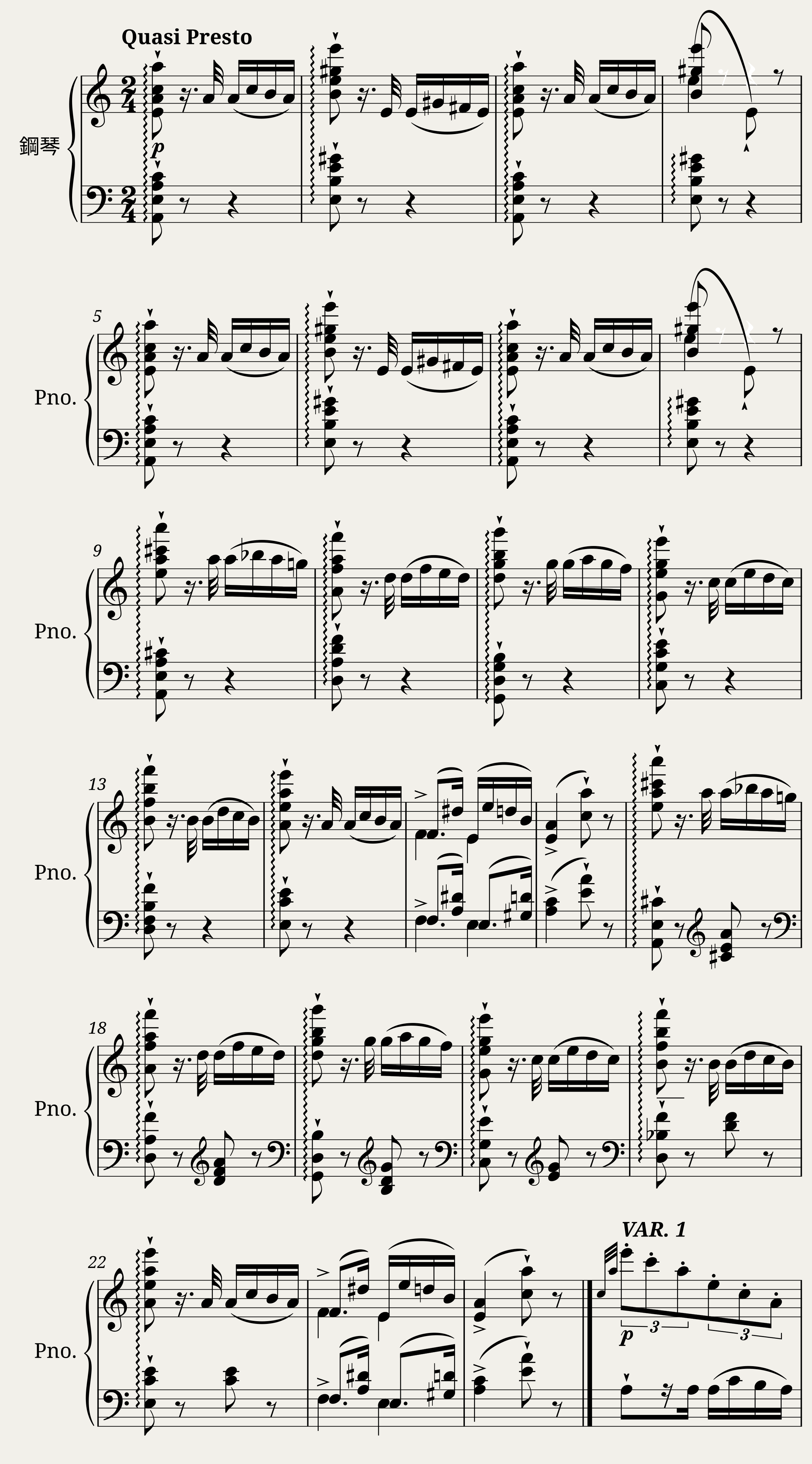 Franz Liszt: Grandes études de Paganini No.6 in A minor — 1/10