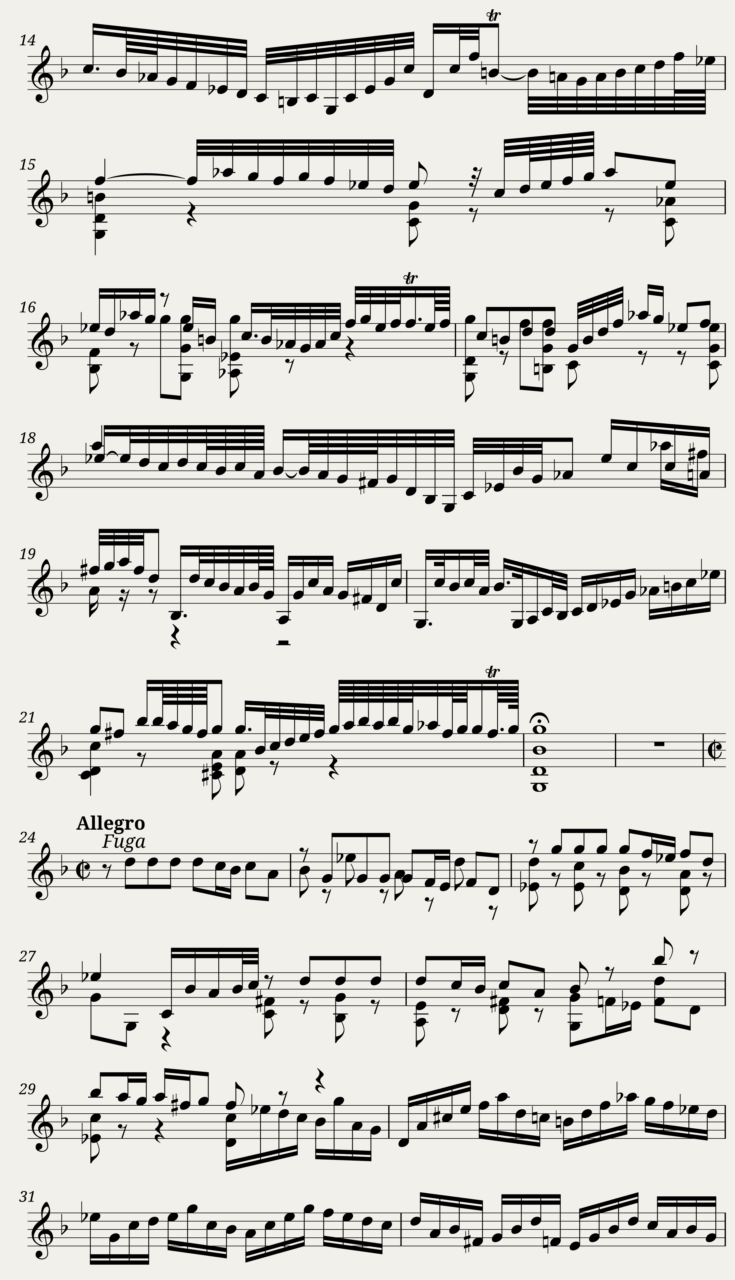 BWV 779: Invention VIII (A = 415 Hz) - Harpsichord sound — 2/2