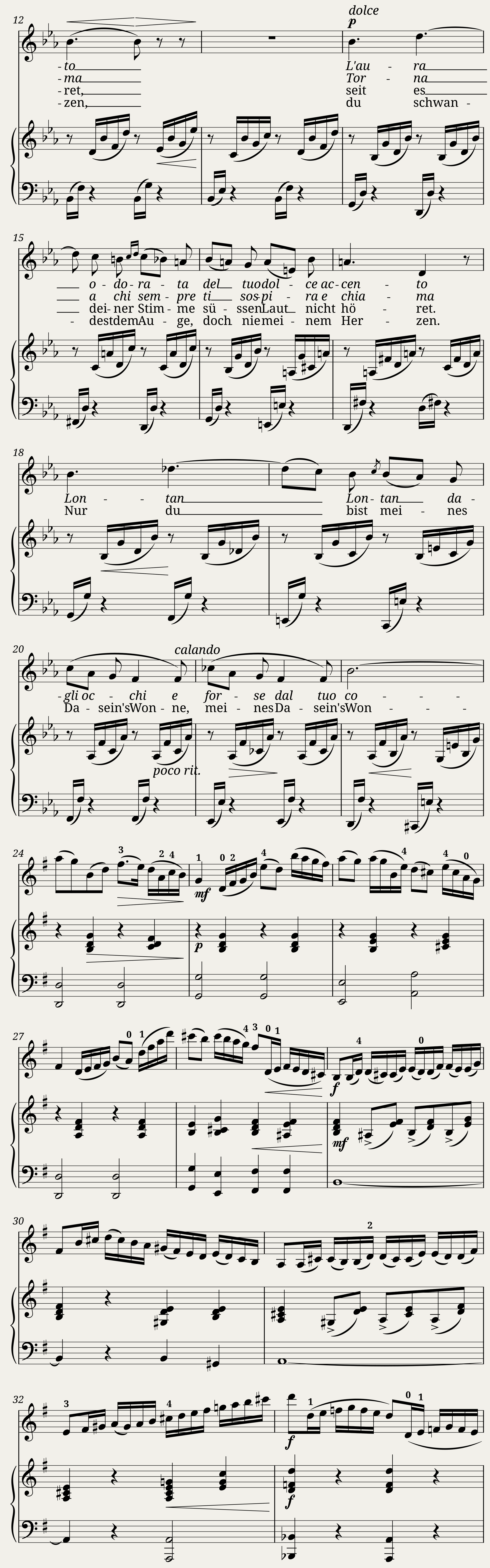 Lontan dagli occhi, lontan dal cuore, Op.17 — 2/3