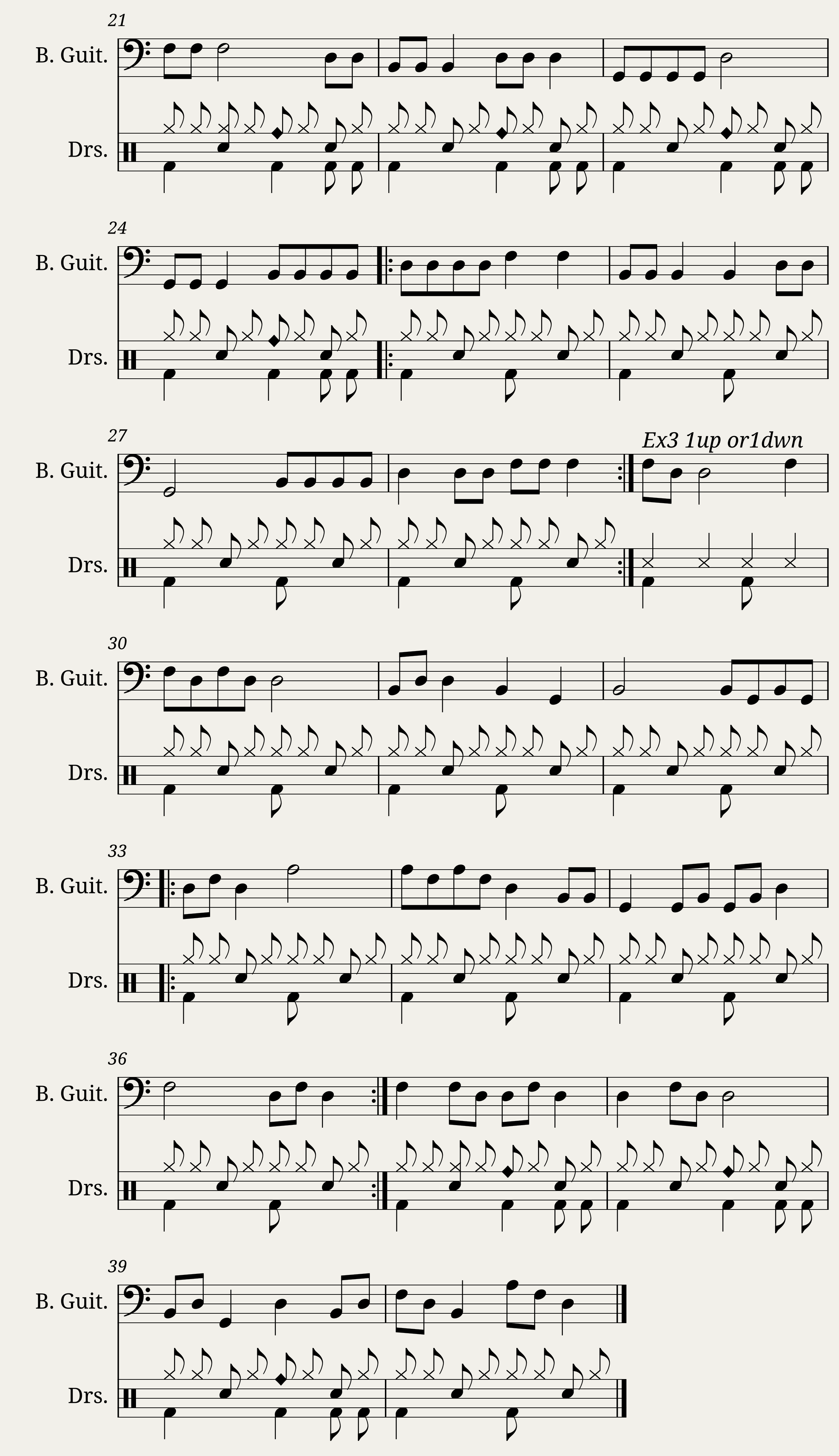 Bass Sight Reading Landmark Lines keyC — 2/2