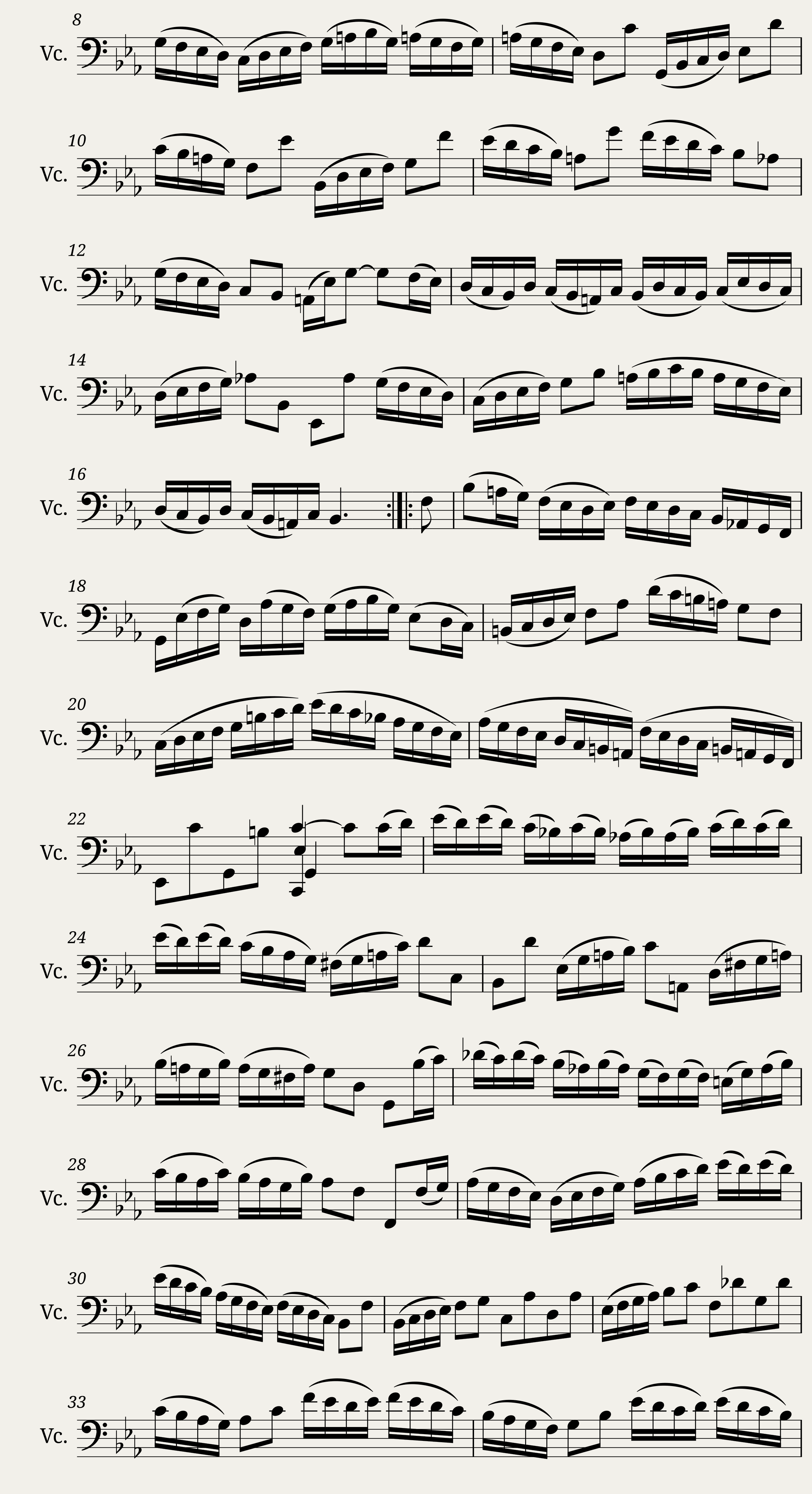J.S. Bach - Suite no. 4 for Cello Solo BWV 1010 — 4/9