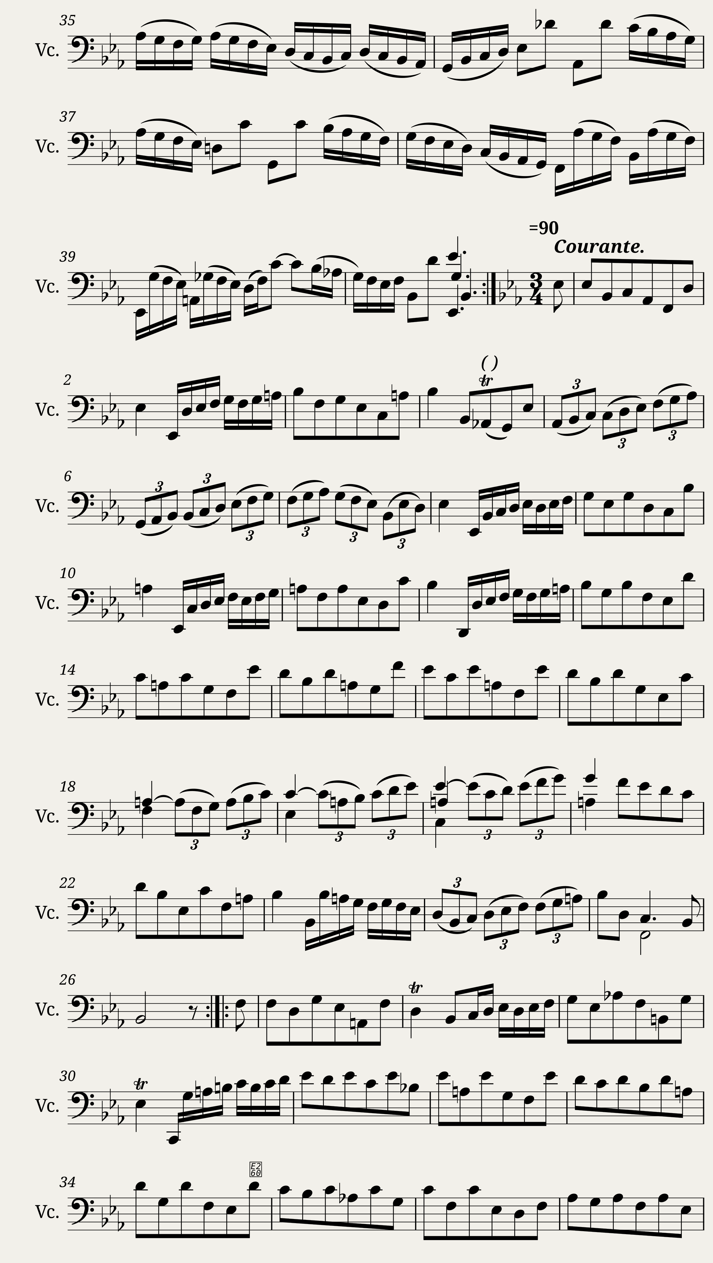 J.S. Bach - Suite no. 4 for Cello Solo BWV 1010 — 5/9