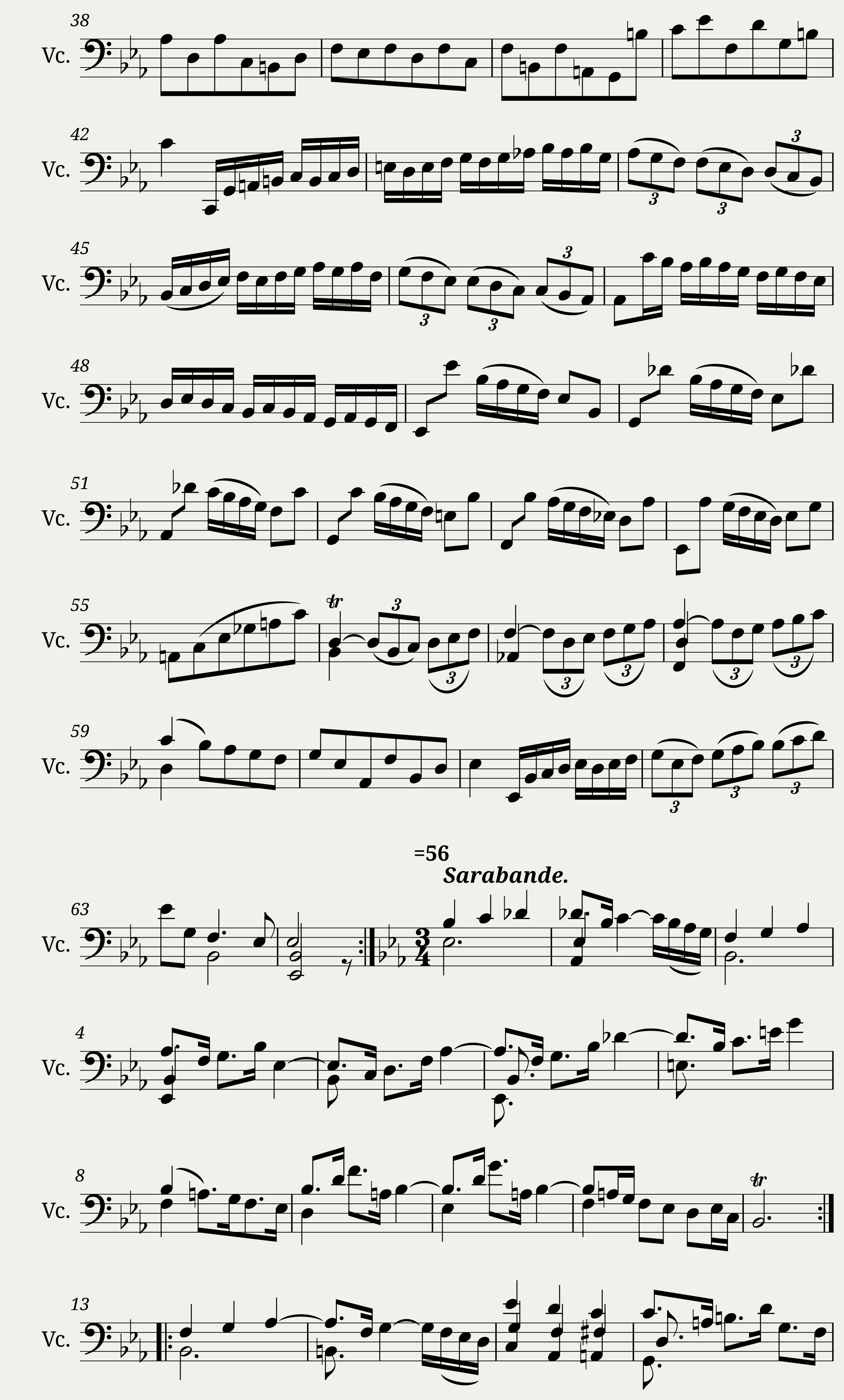 J.S. Bach - Suite no. 4 for Cello Solo BWV 1010 — 6/9