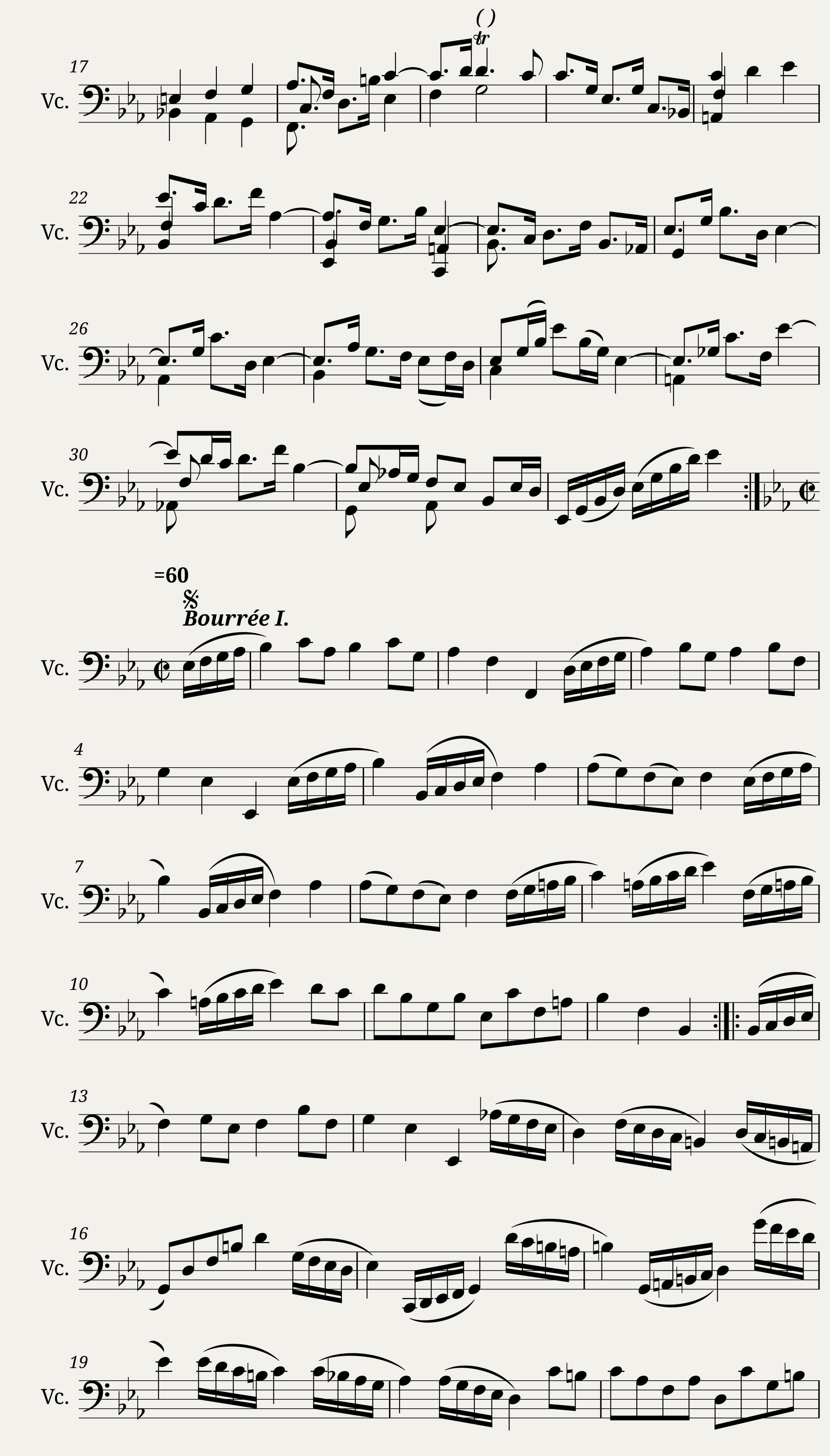 J.S. Bach - Suite no. 4 for Cello Solo BWV 1010 — 7/9