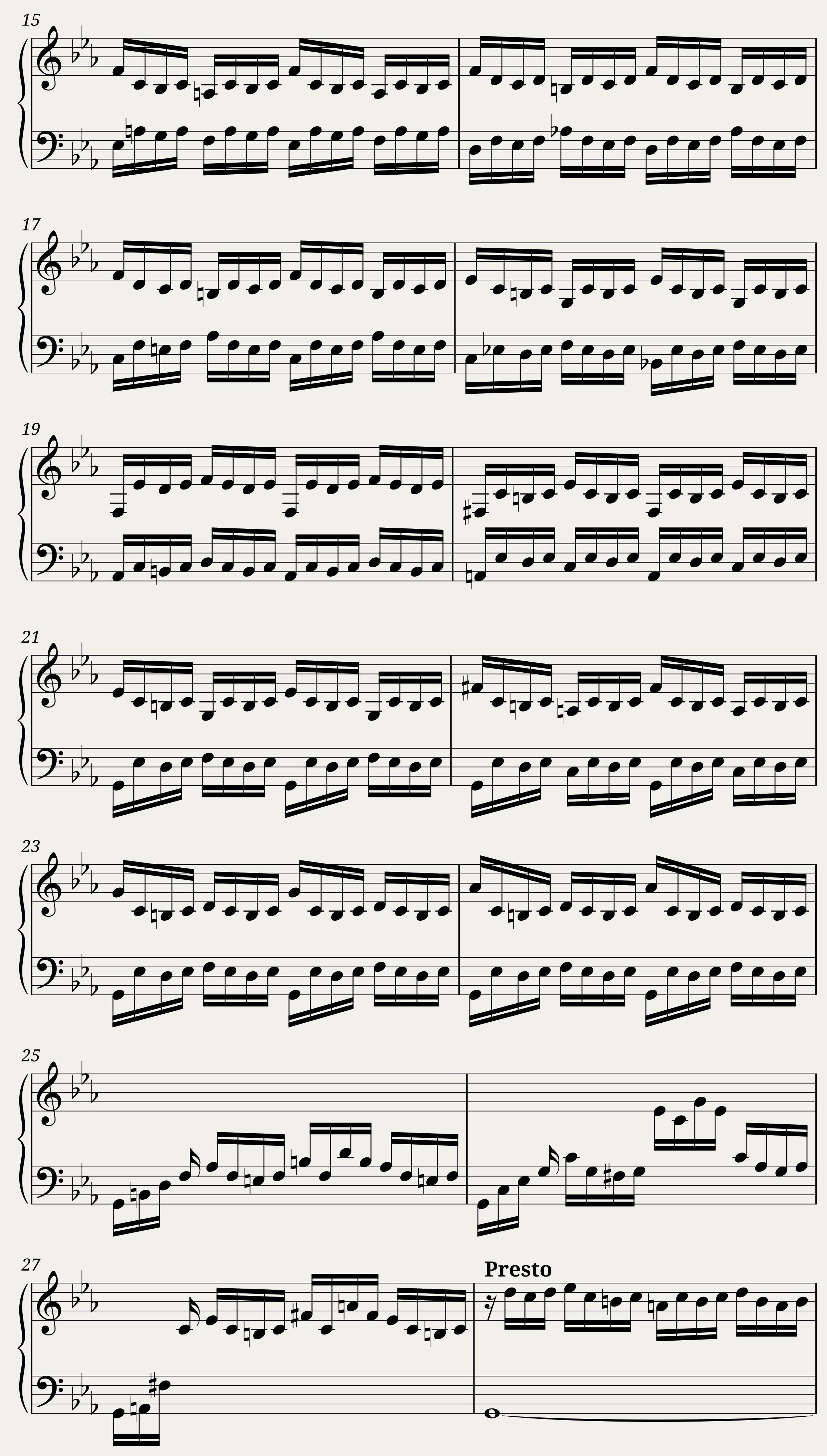 Prelude No. 2 BWV 847 in C Minor — 2/3