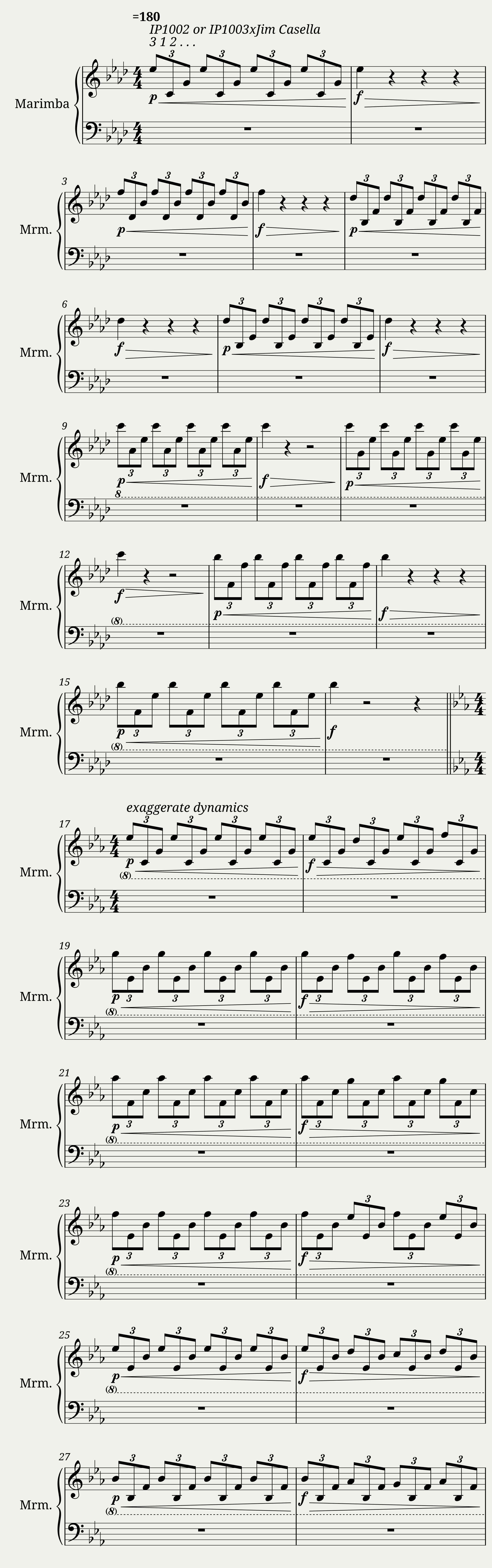 Forgotten Memories (Marimba Solo) — 1/6