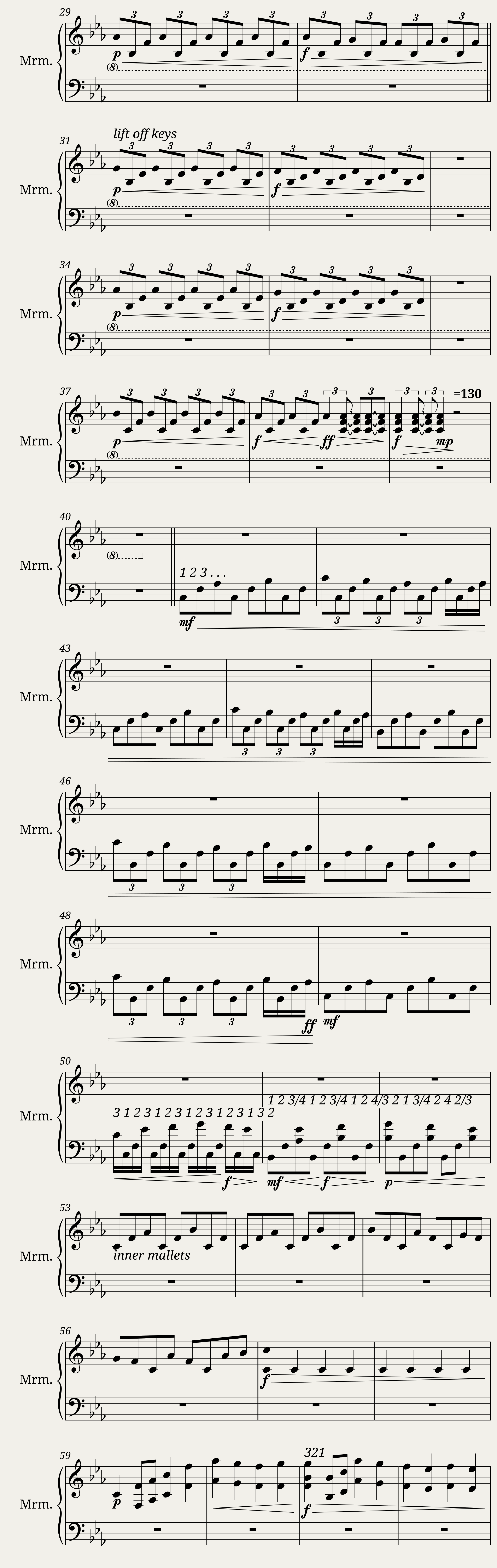 Forgotten Memories (Marimba Solo) — 2/6
