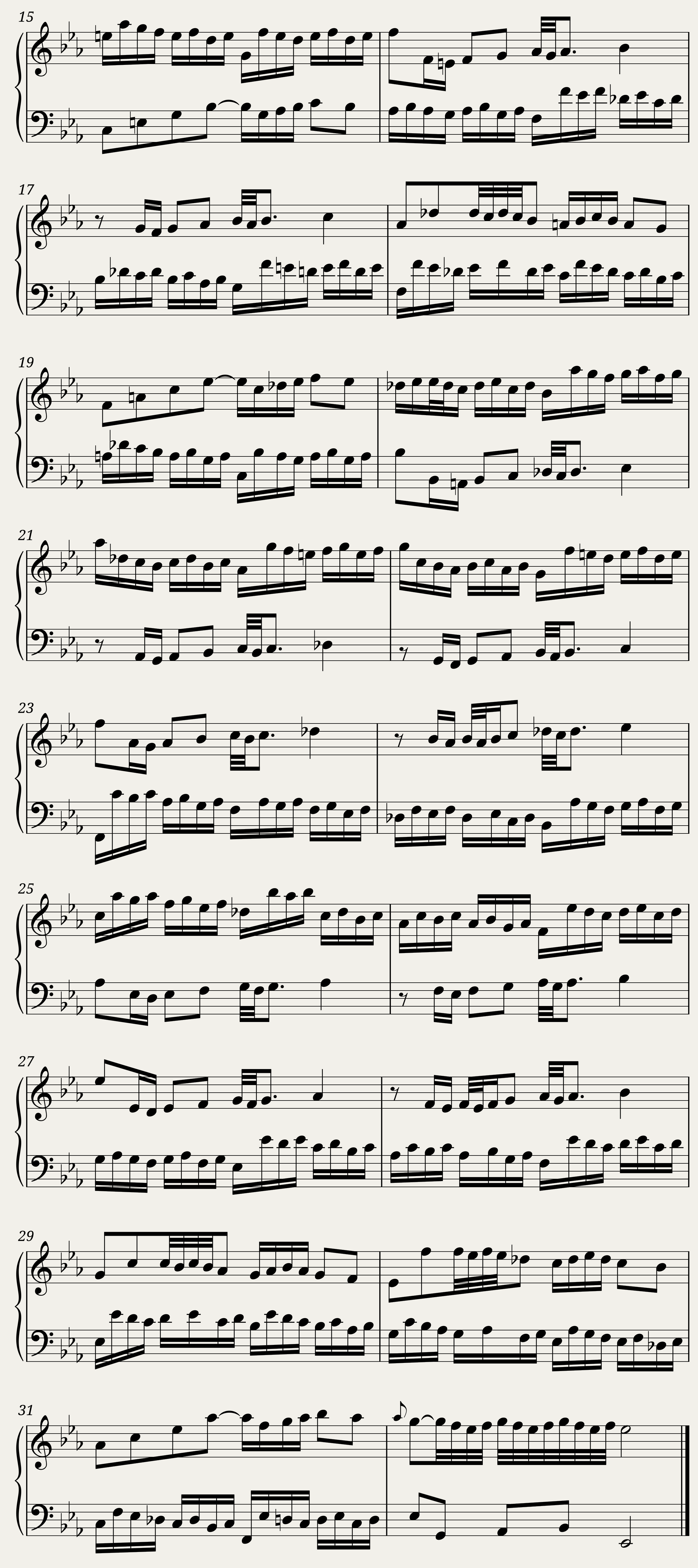BWV 776: Invention V (A = 415 Hz) — 2/2