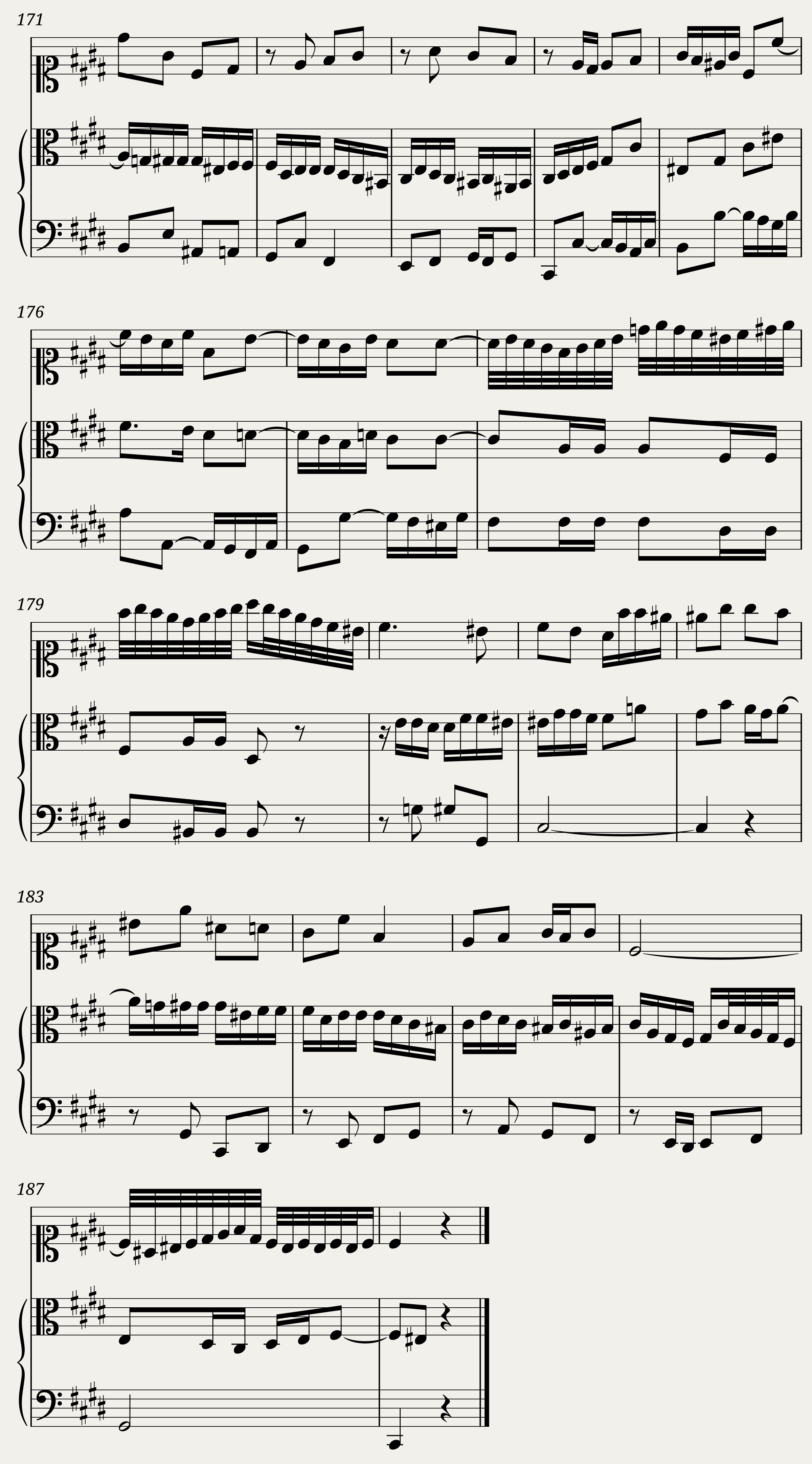 BWV 1080 The Art of Fugue Contrapunctus VIII a 3 (A = 415 Hz) — 9/9