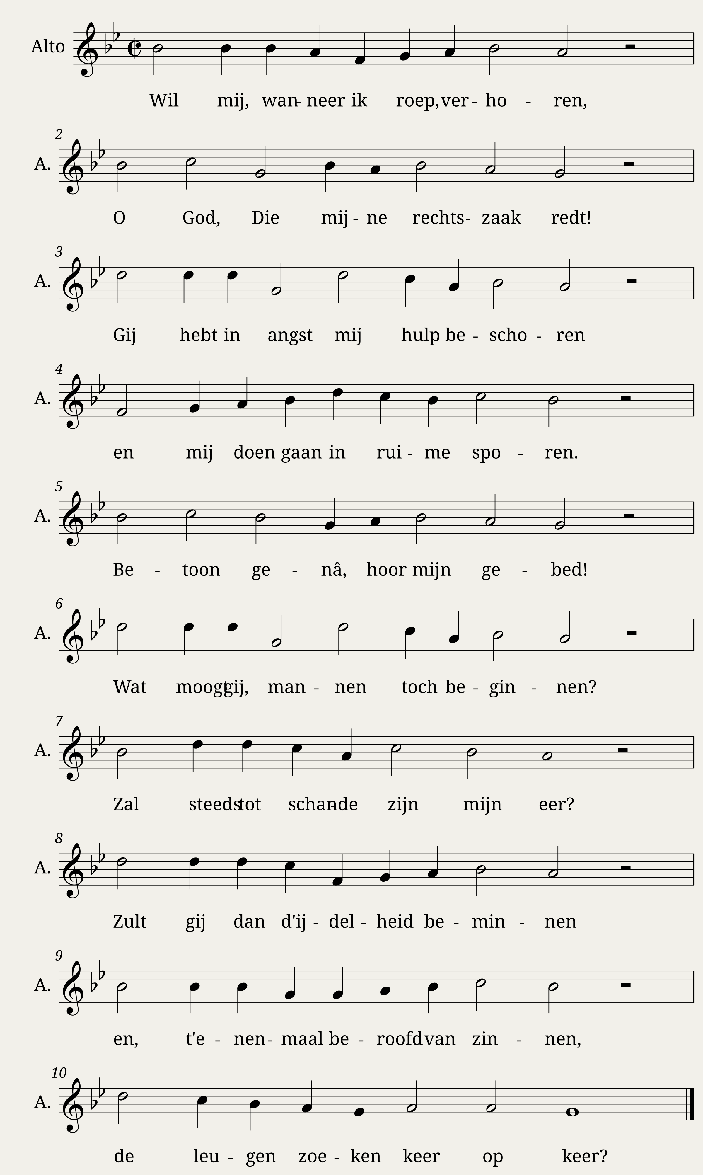 Psalm 4 - Wil mij wanneer ik roep verhoren