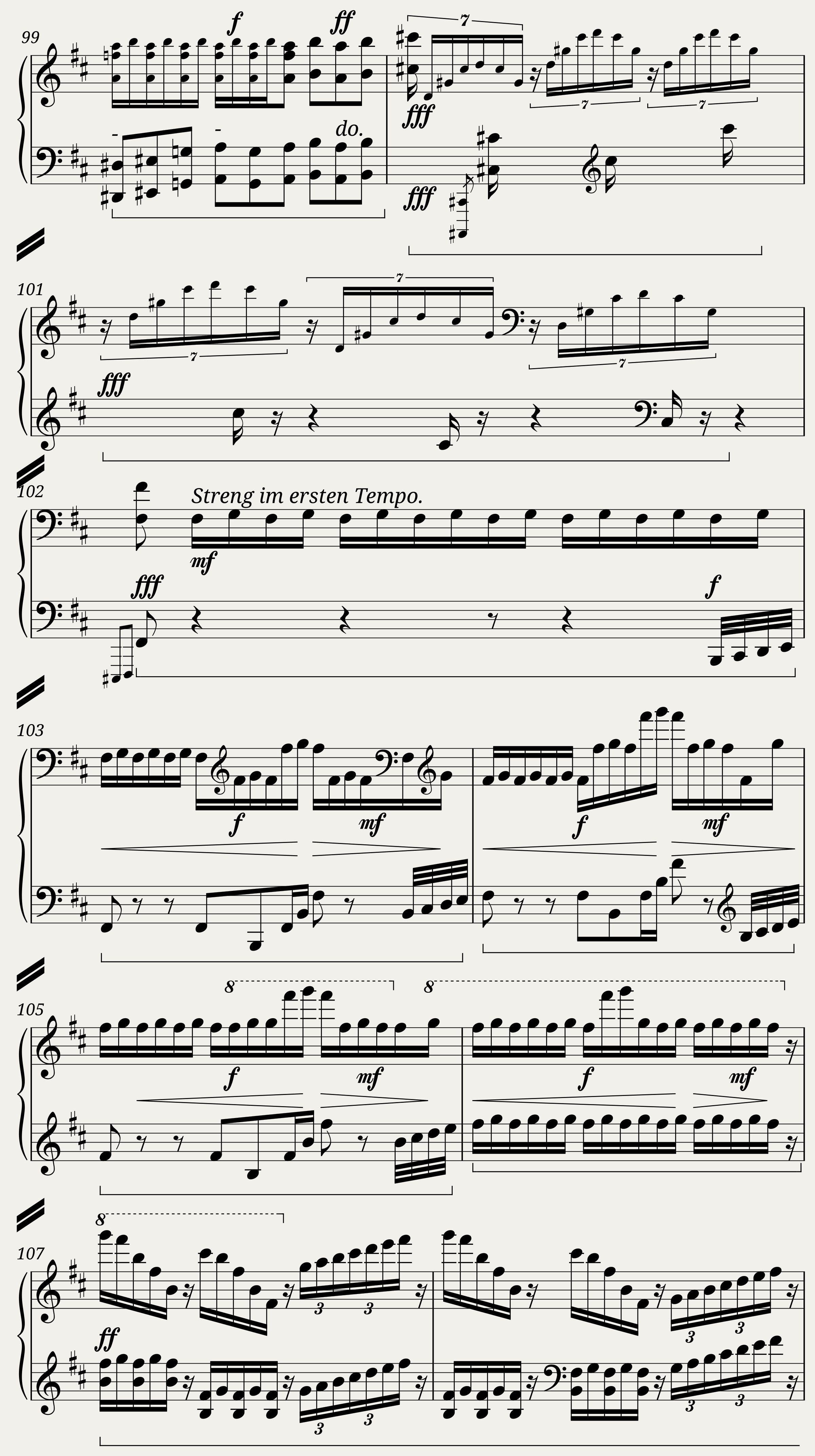 Wagner Ride of the Valkyries (Piano with Mixed Voices) — 10/16