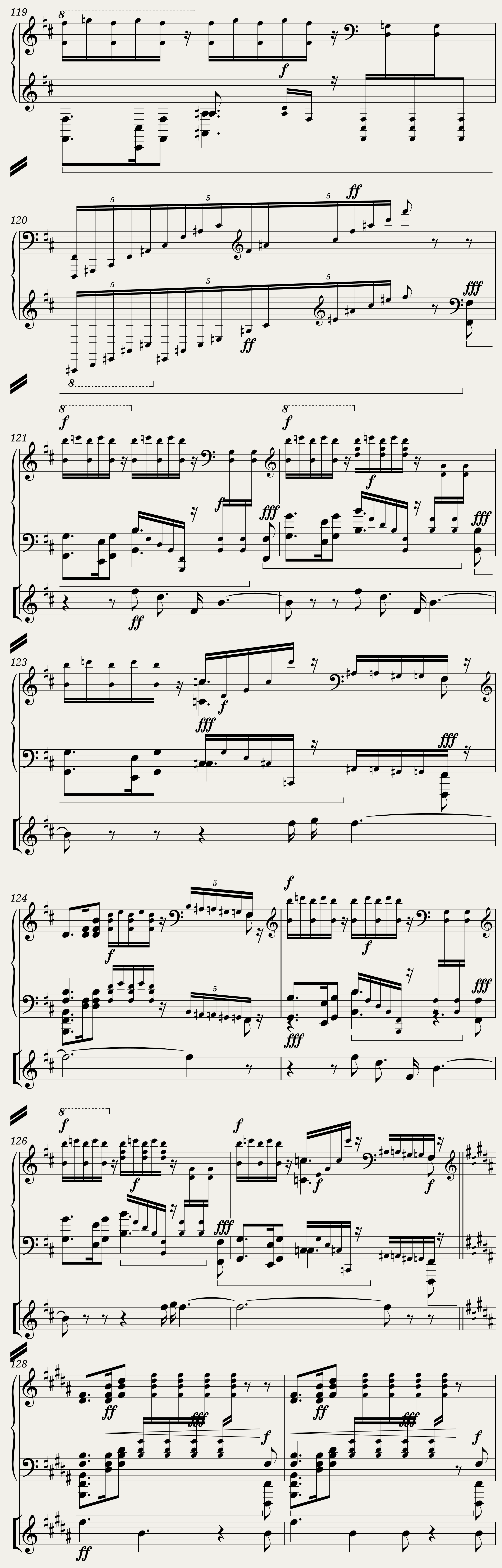 Wagner Ride of the Valkyries (Piano with Mixed Voices) — 12/16