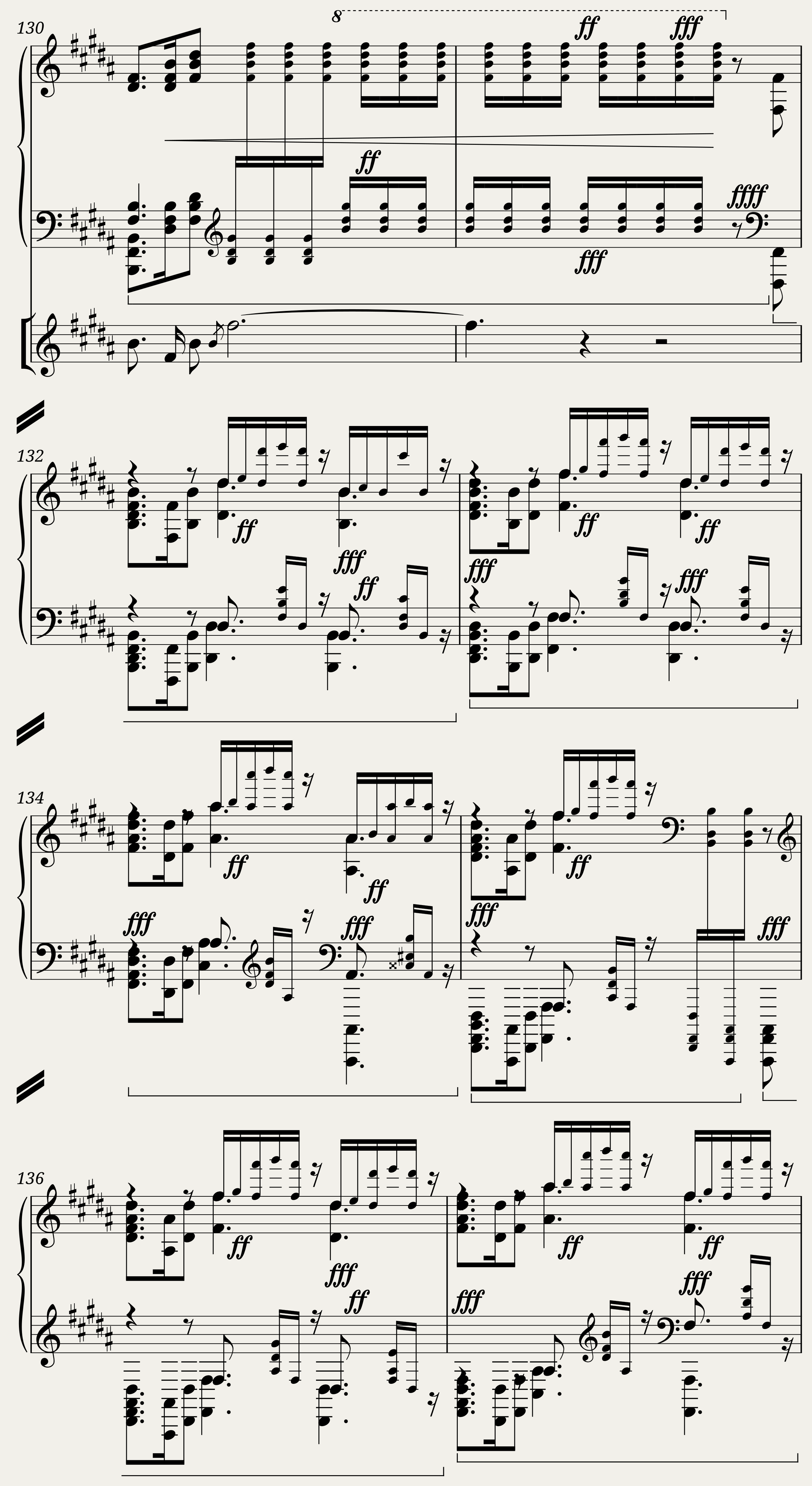 Wagner Ride of the Valkyries (Piano with Mixed Voices) — 13/16