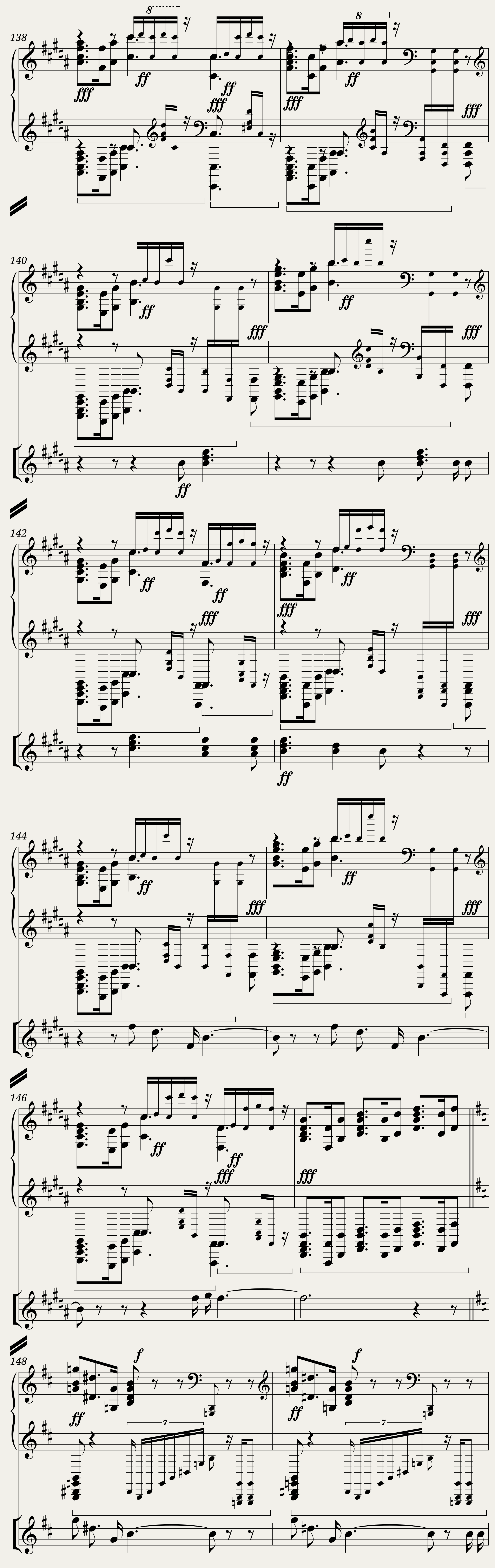 Wagner Ride of the Valkyries (Piano with Mixed Voices) — 14/16