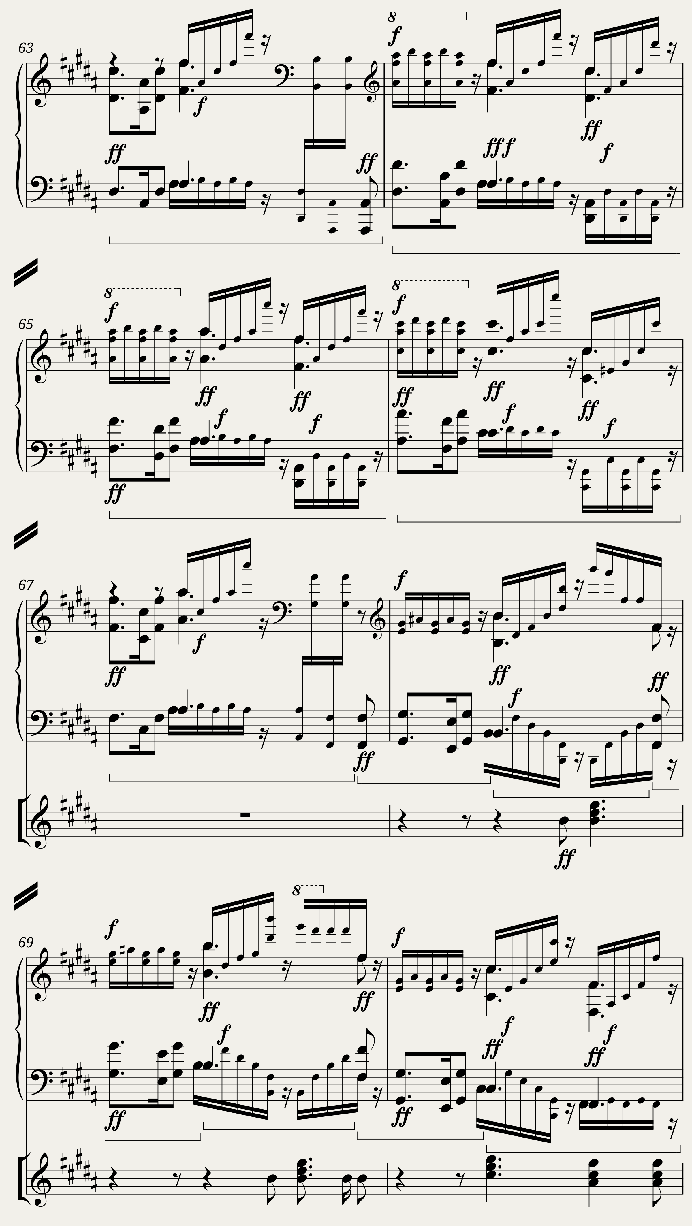 Wagner Ride of the Valkyries (Piano with Mixed Voices) — 7/16