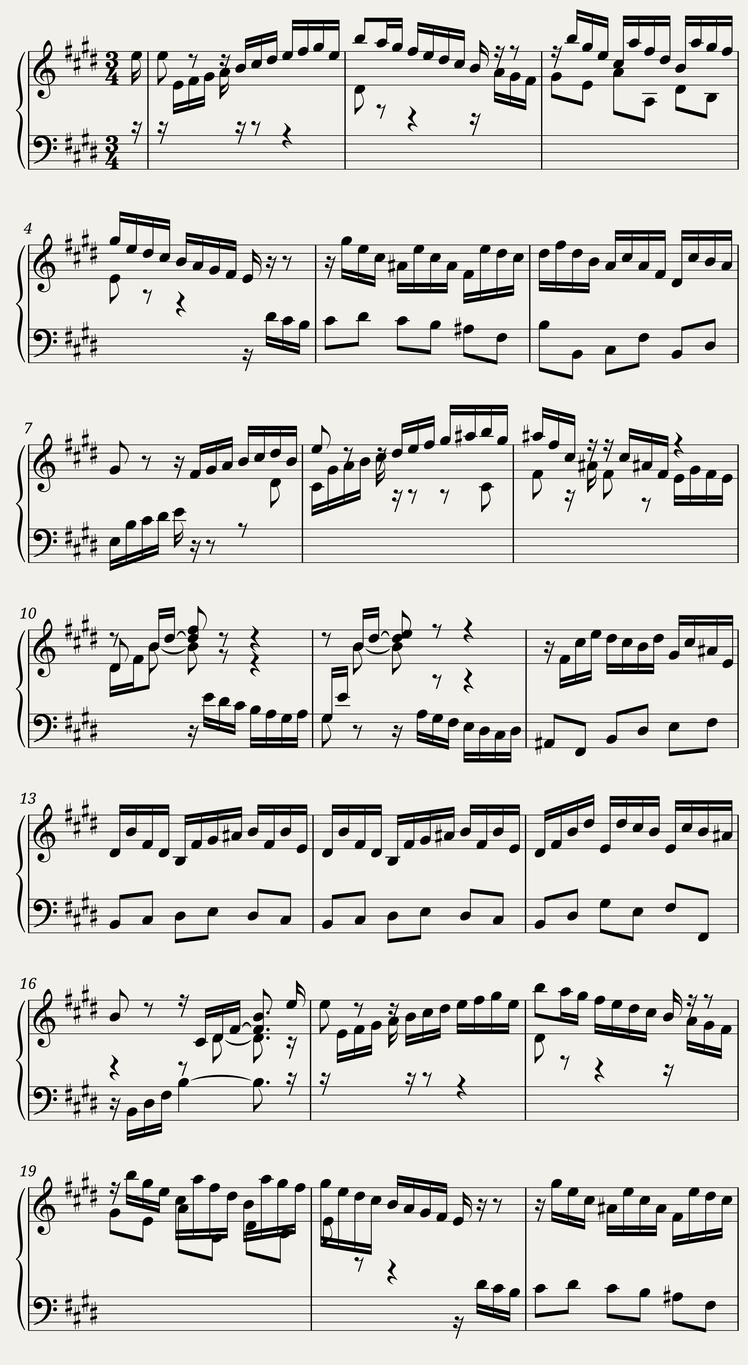 BWV 817 French Suite VI Courante — 1/3