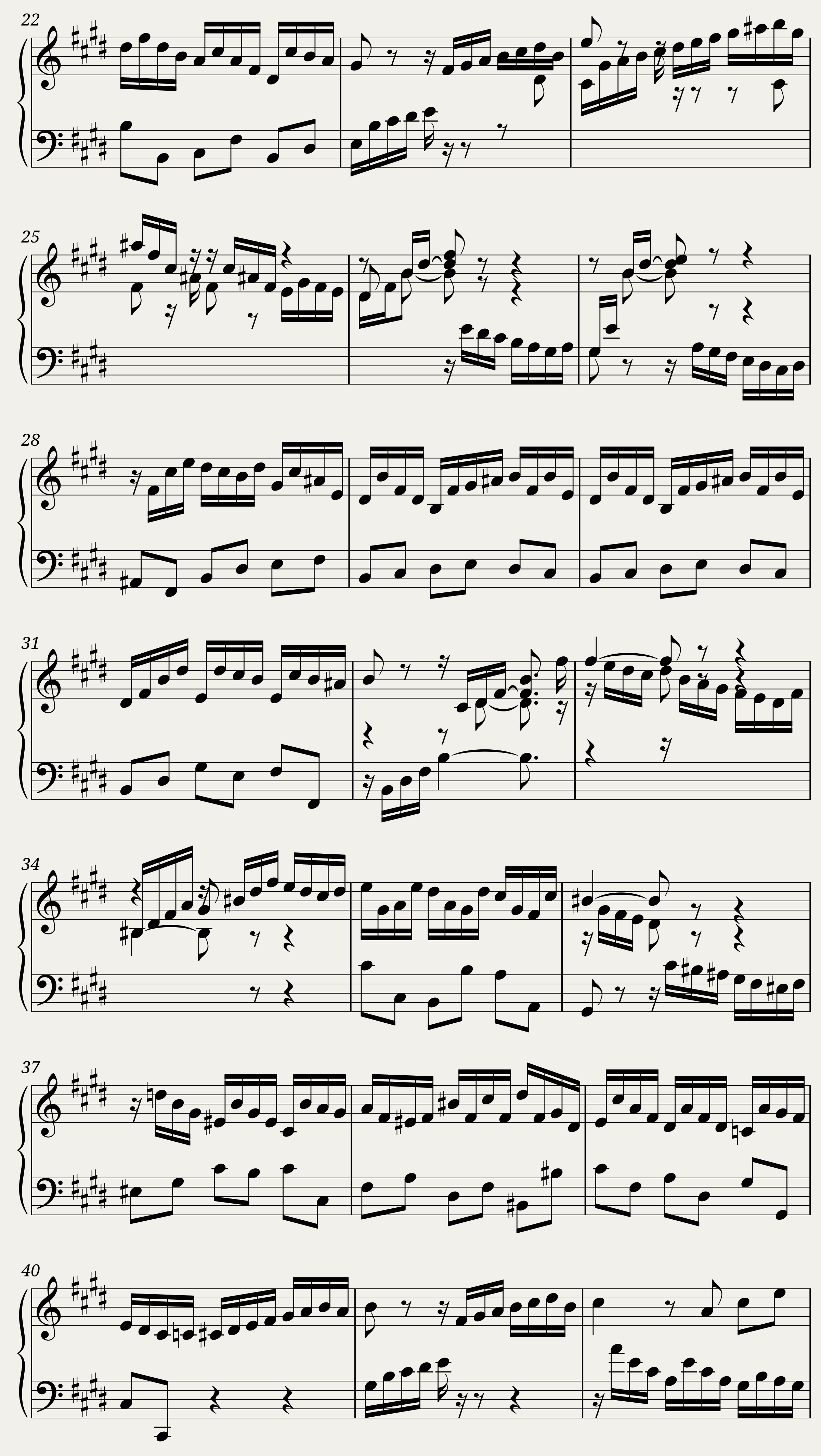 BWV 817 French Suite VI Courante — 2/3