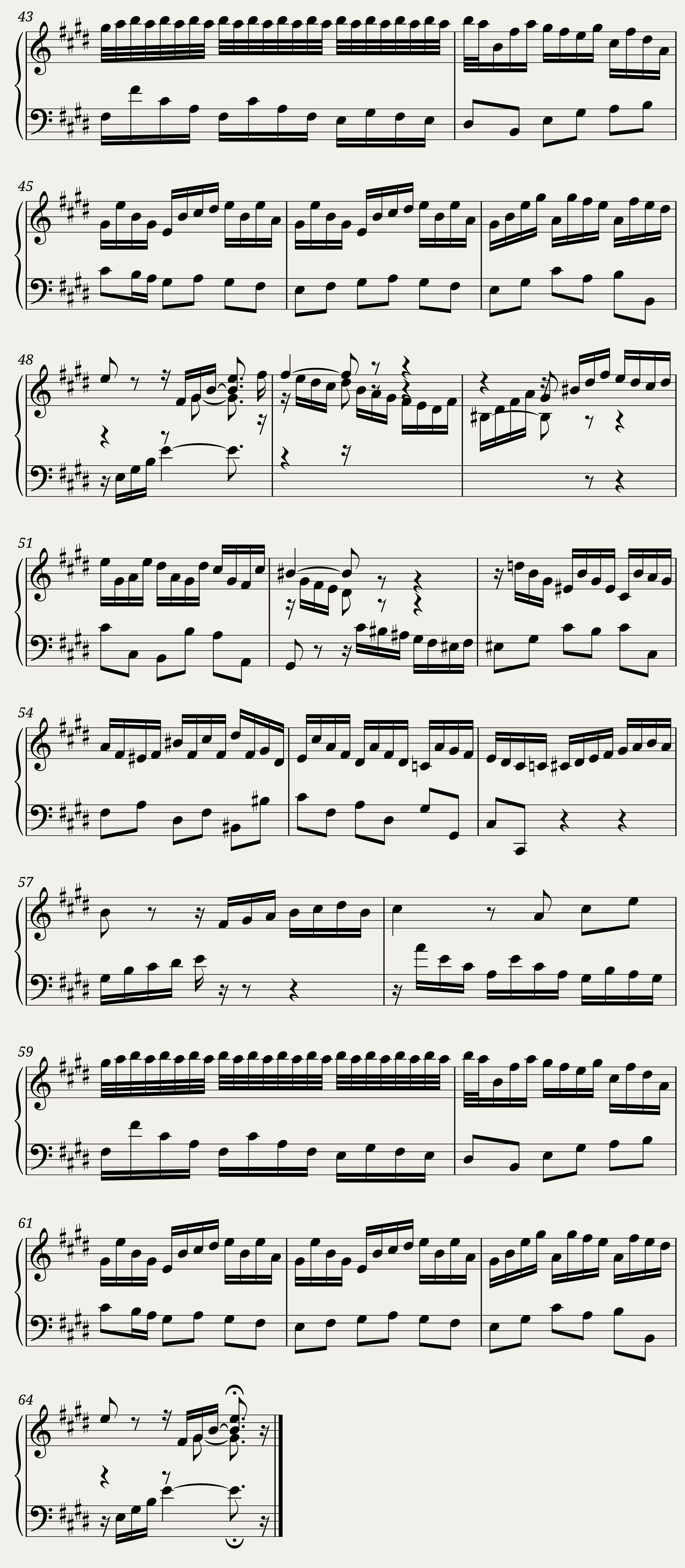 BWV 817 French Suite VI Courante — 3/3