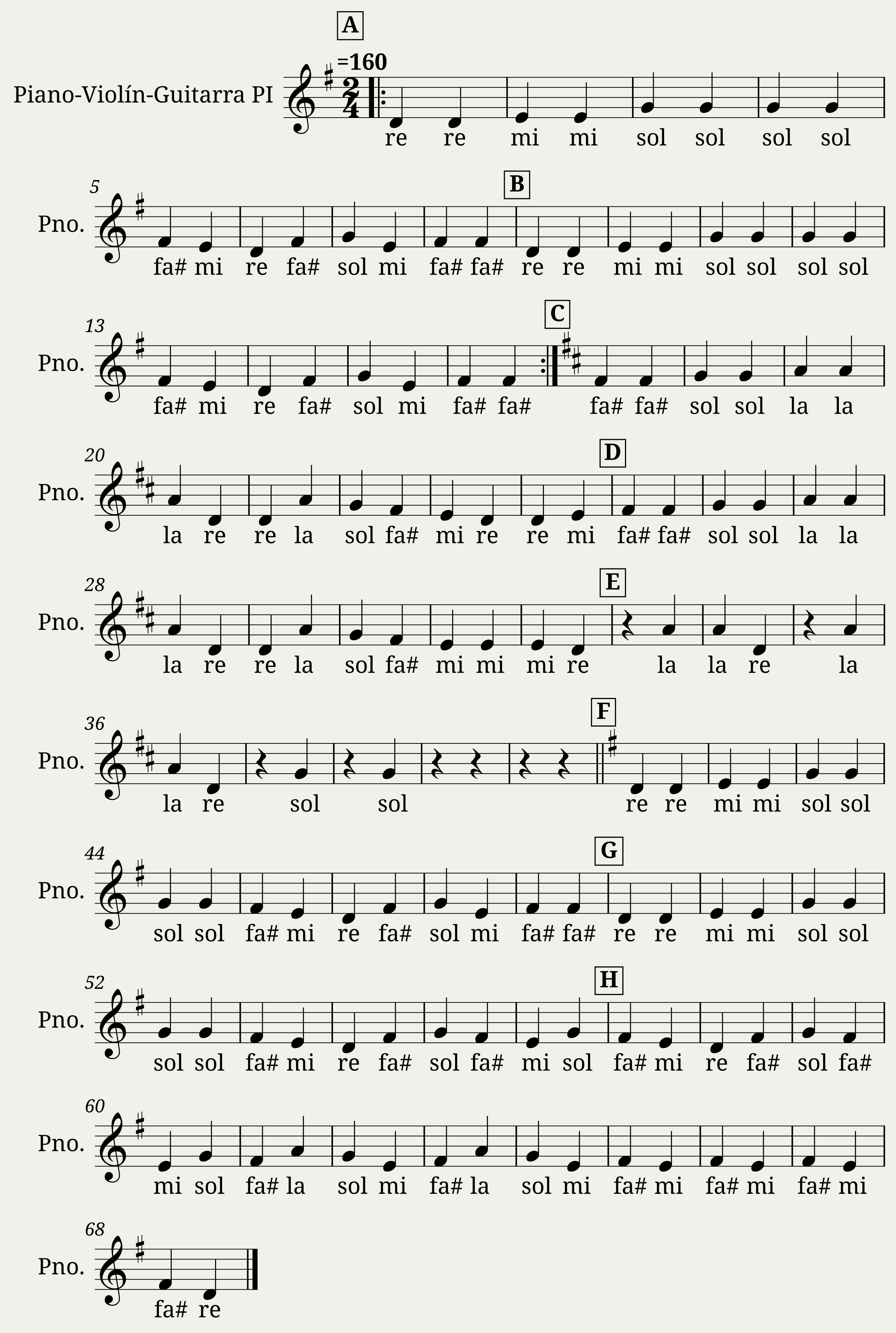 Danza Rusa Trepak Score - Piano-Violín-Guitarra PI
