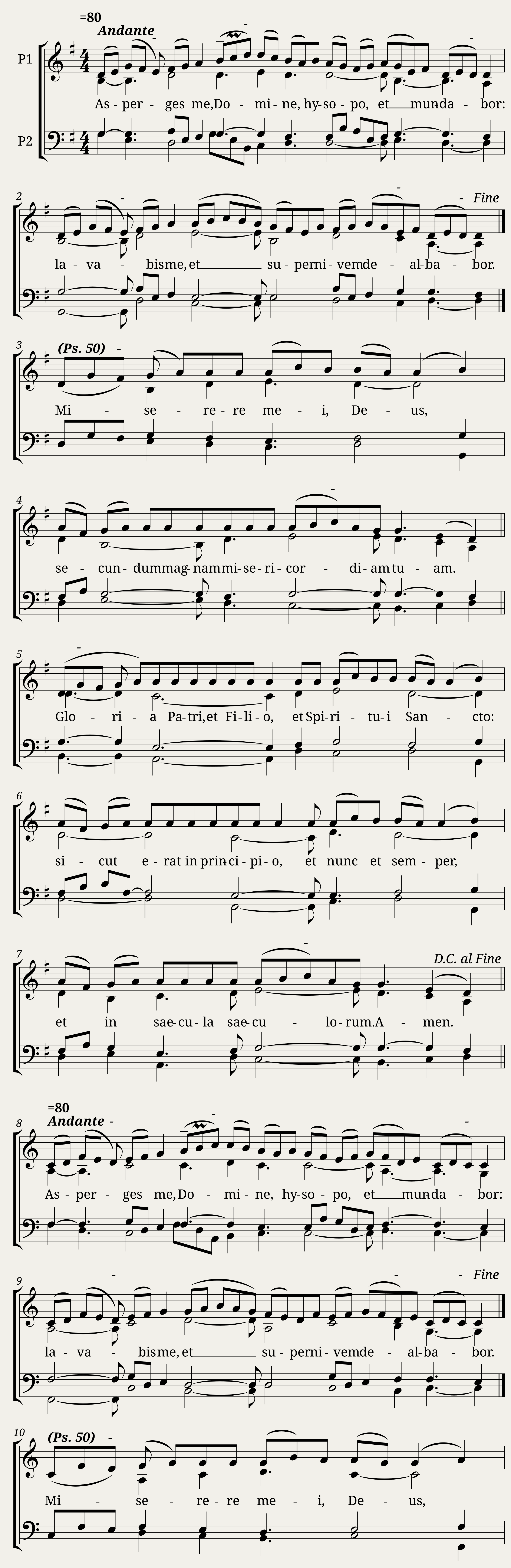 Asperges me Domine (Gregorian chant) - Anonymous (Gregorian chant) — 1/2