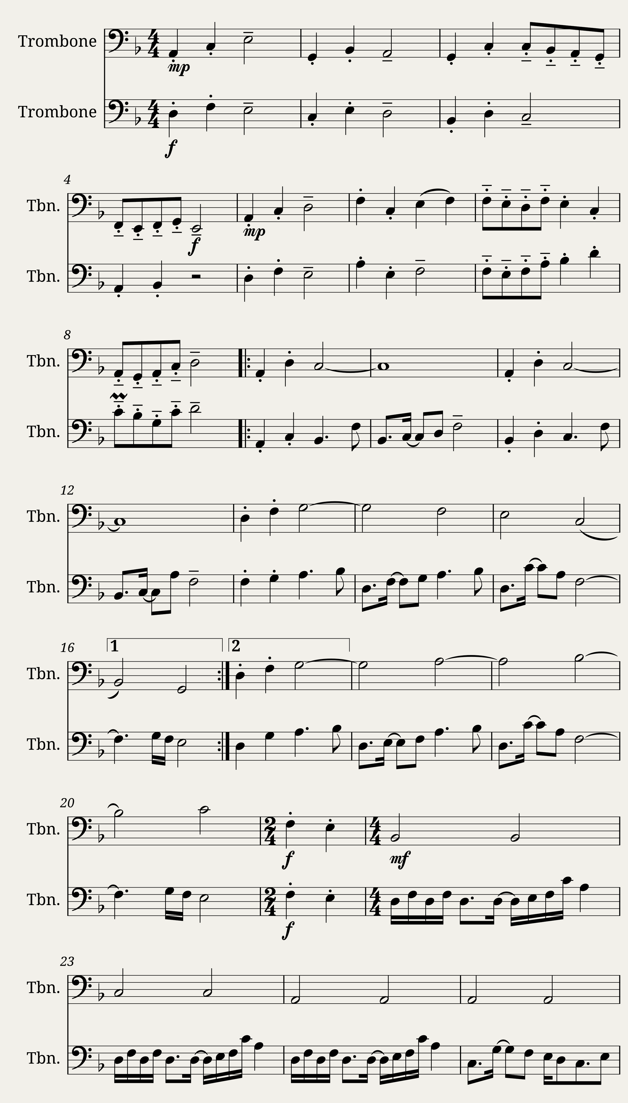 Bergentrückung/ASGORE Trombone Duet — 1/2
