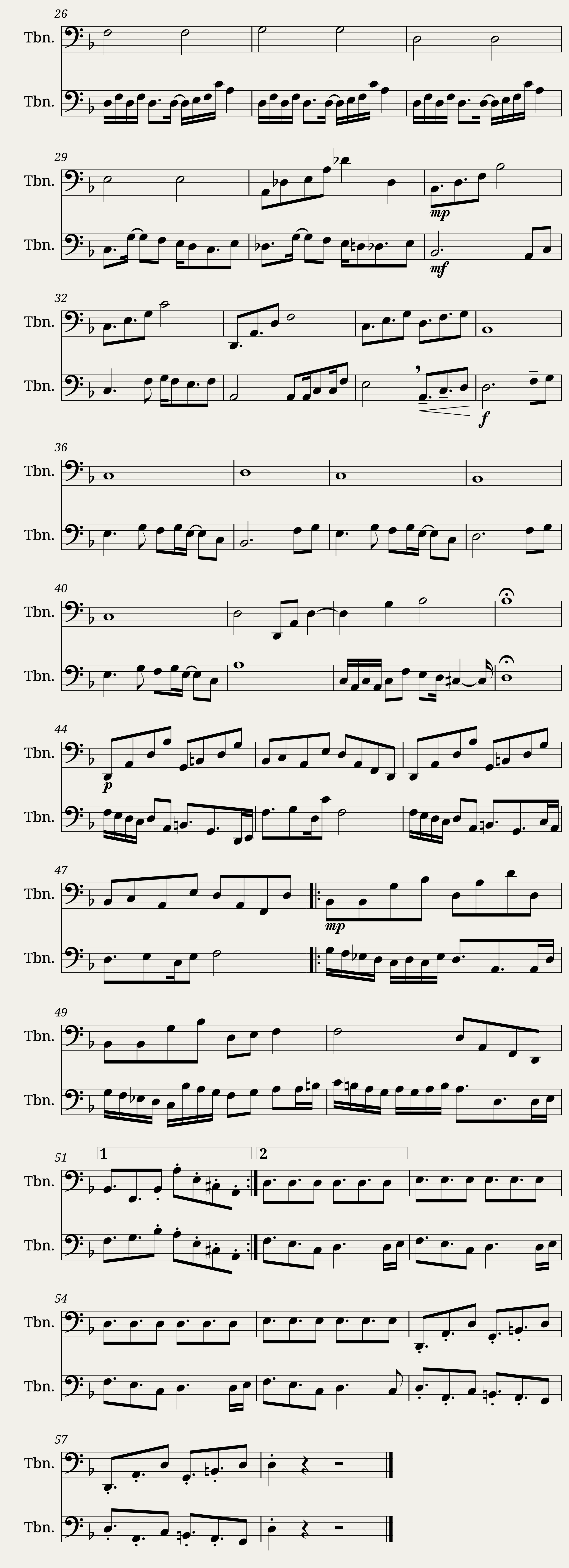 Bergentrückung/ASGORE Trombone Duet — 2/2