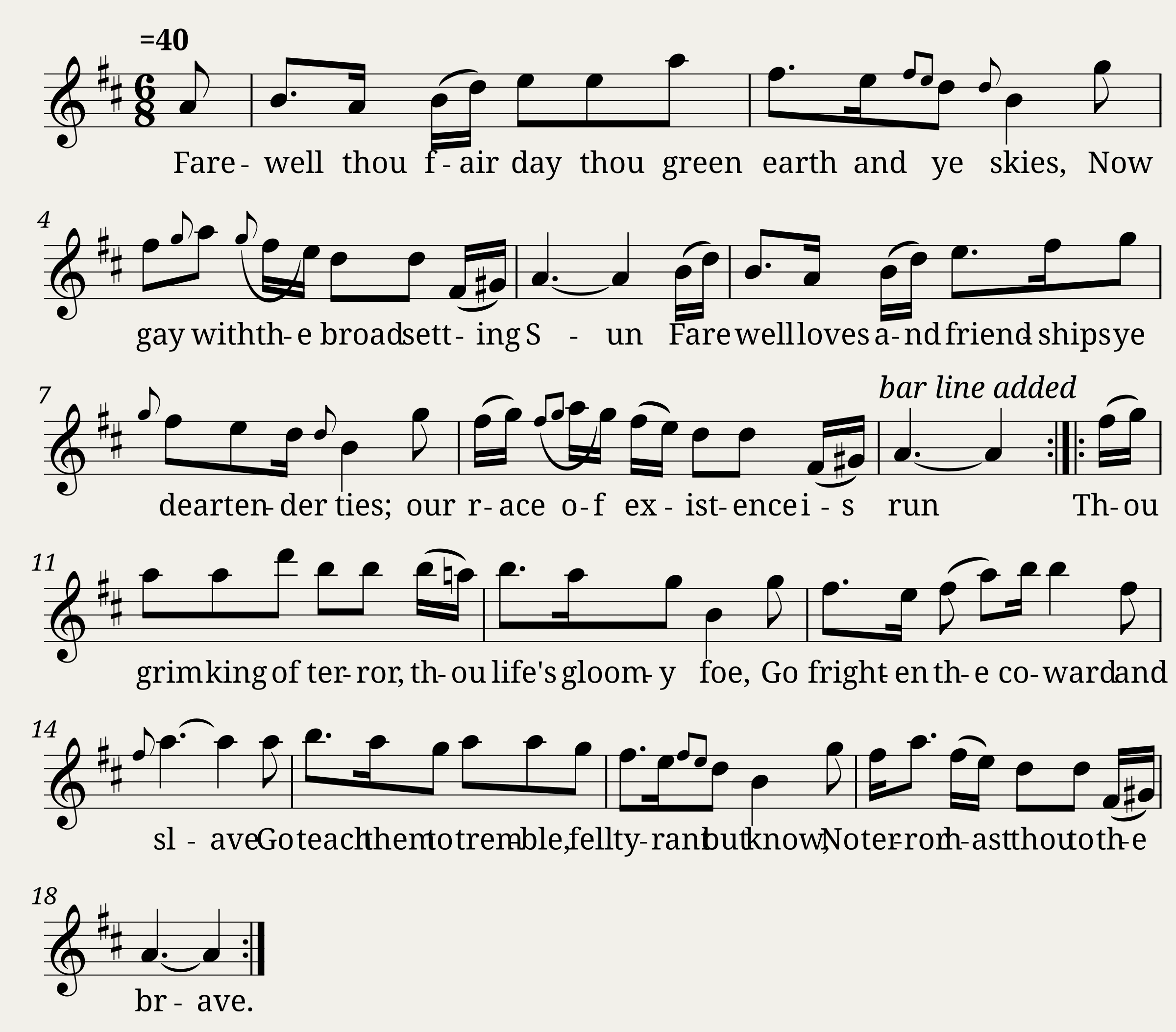 Words by Burns - The Song of Death. Dix.26