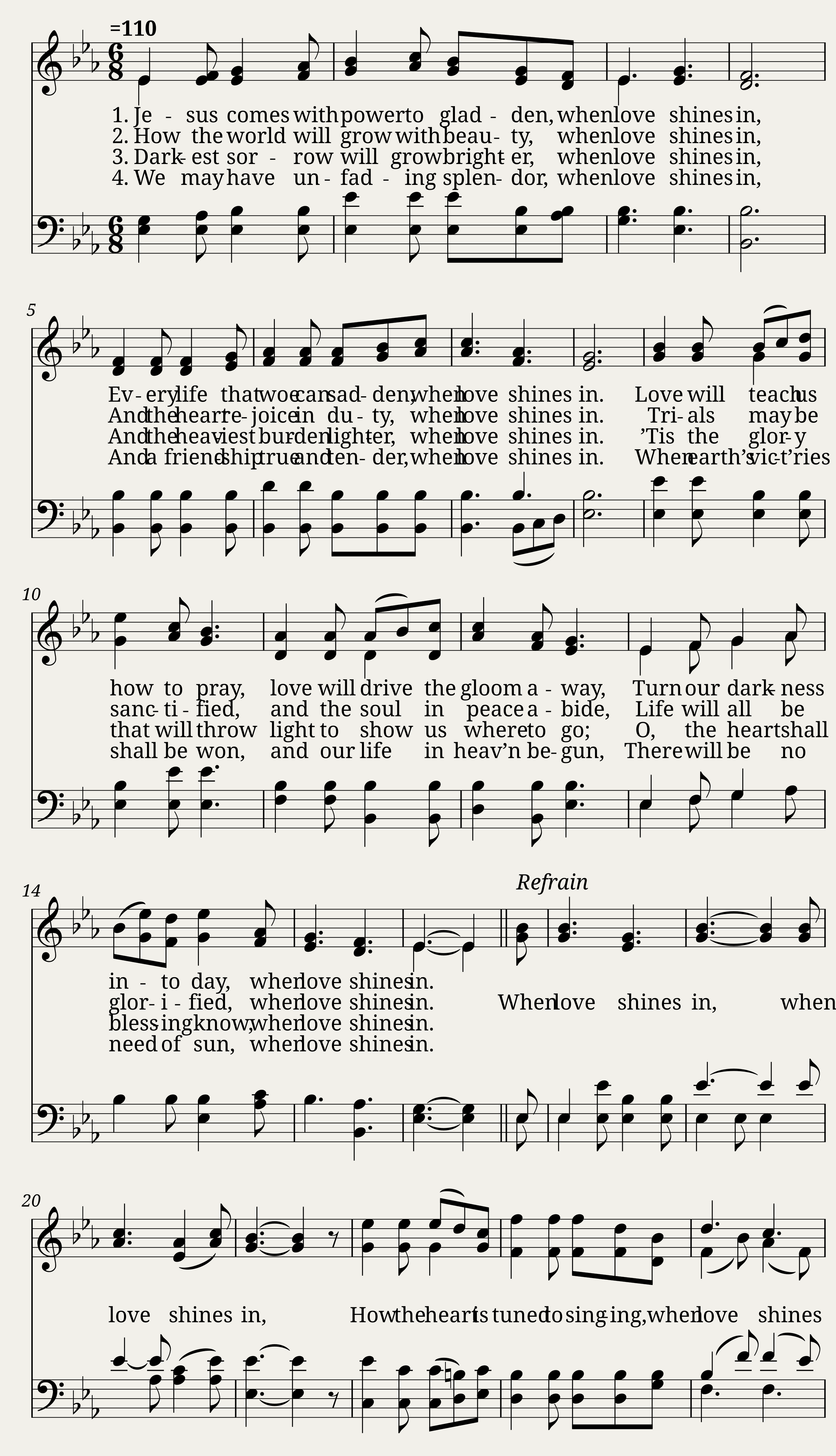When love shines in - William J. Kirkpatrick — 1/2