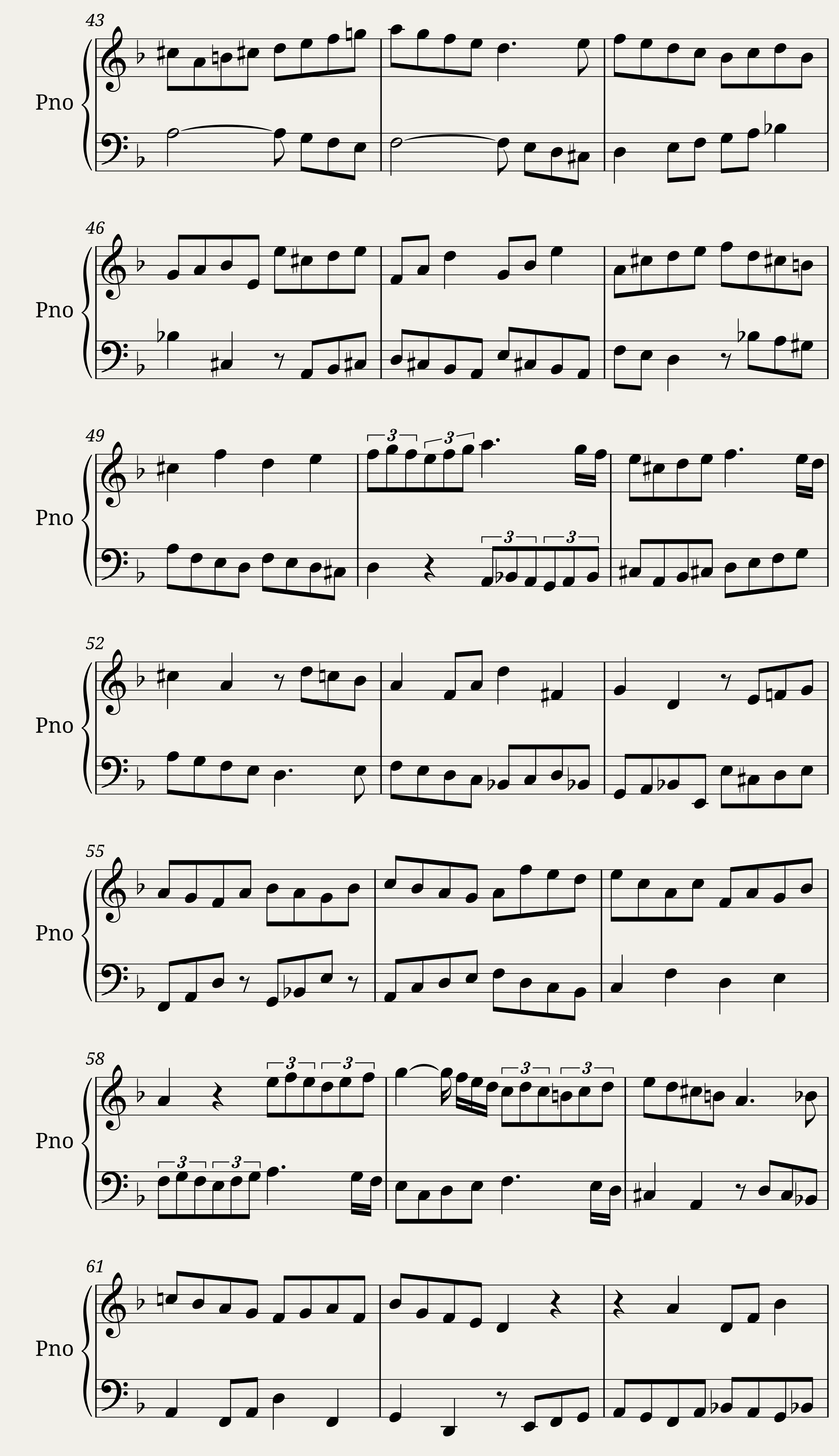 Die Kunst der Fuge, Contrapunctus XIII - Canon alla Duodecima — 3/7