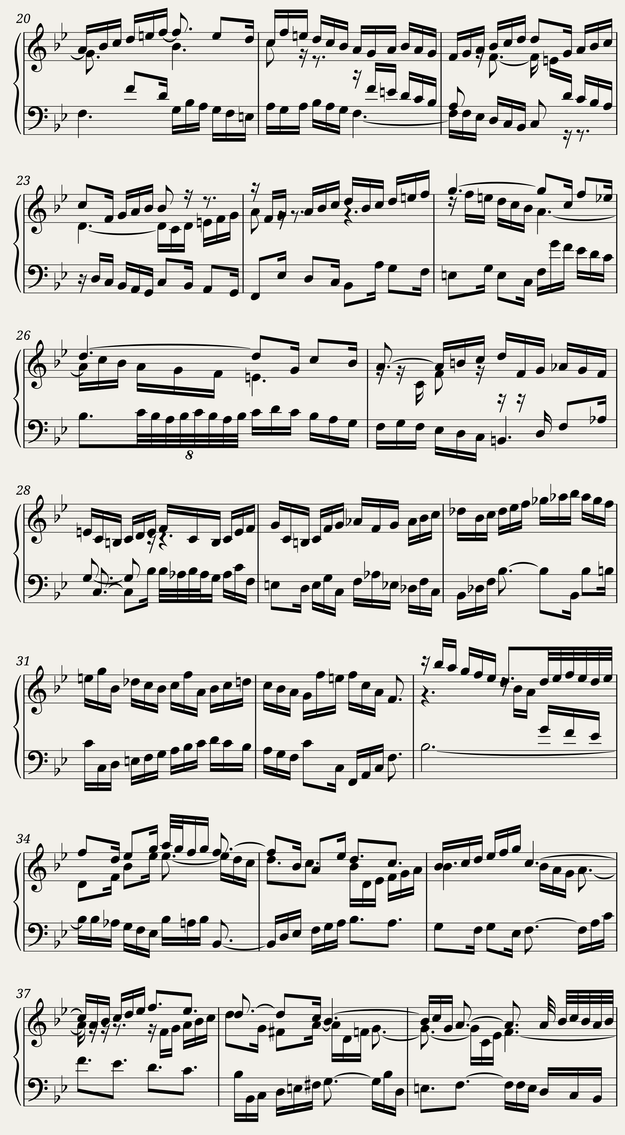 BWV 890: The Well-tempered Clavier Book II - XXI (A = 415 Hz) - Harpsichord sound — 2/11