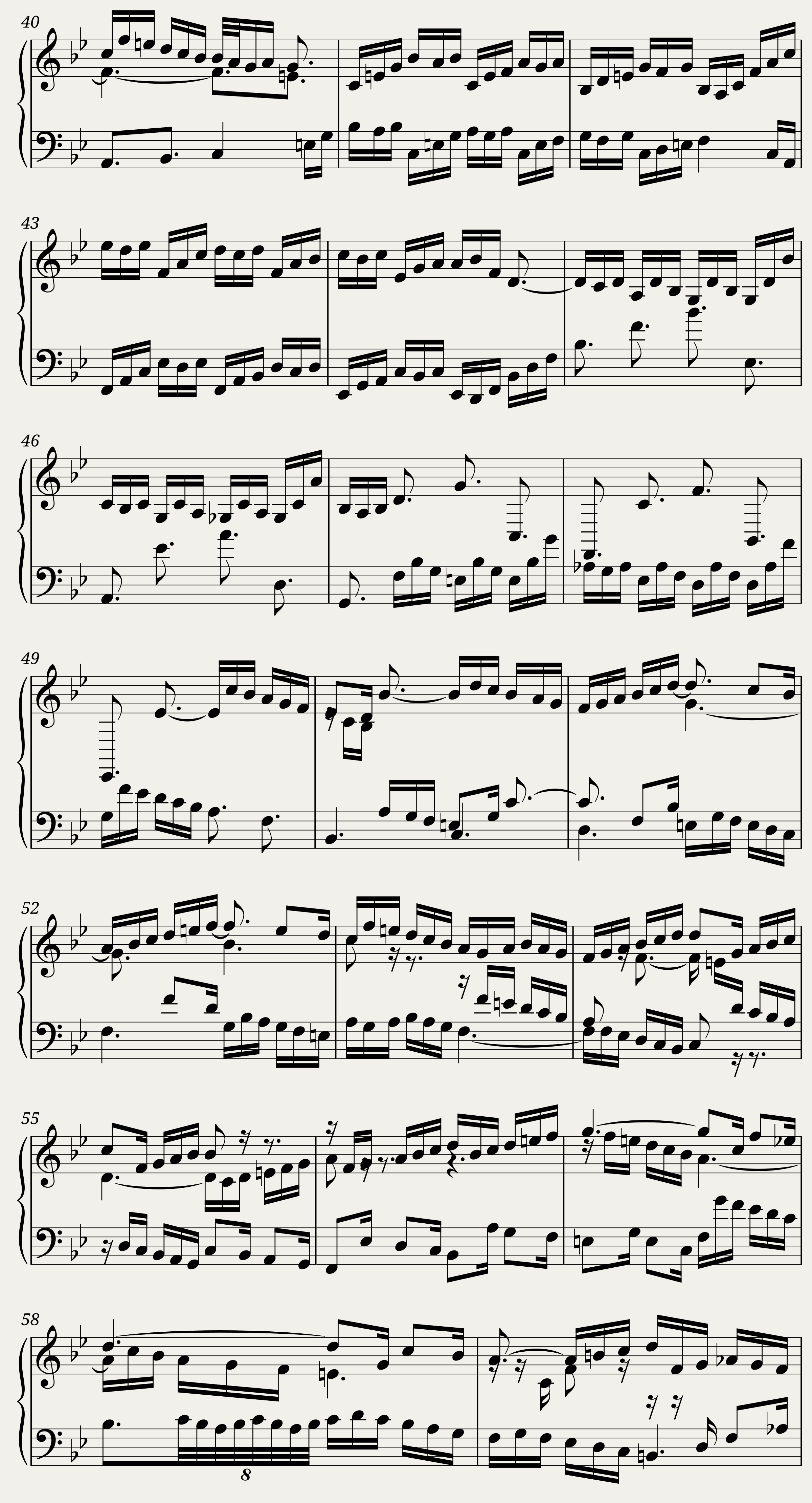 BWV 890: The Well-tempered Clavier Book II - XXI (A = 415 Hz) - Harpsichord sound — 3/11