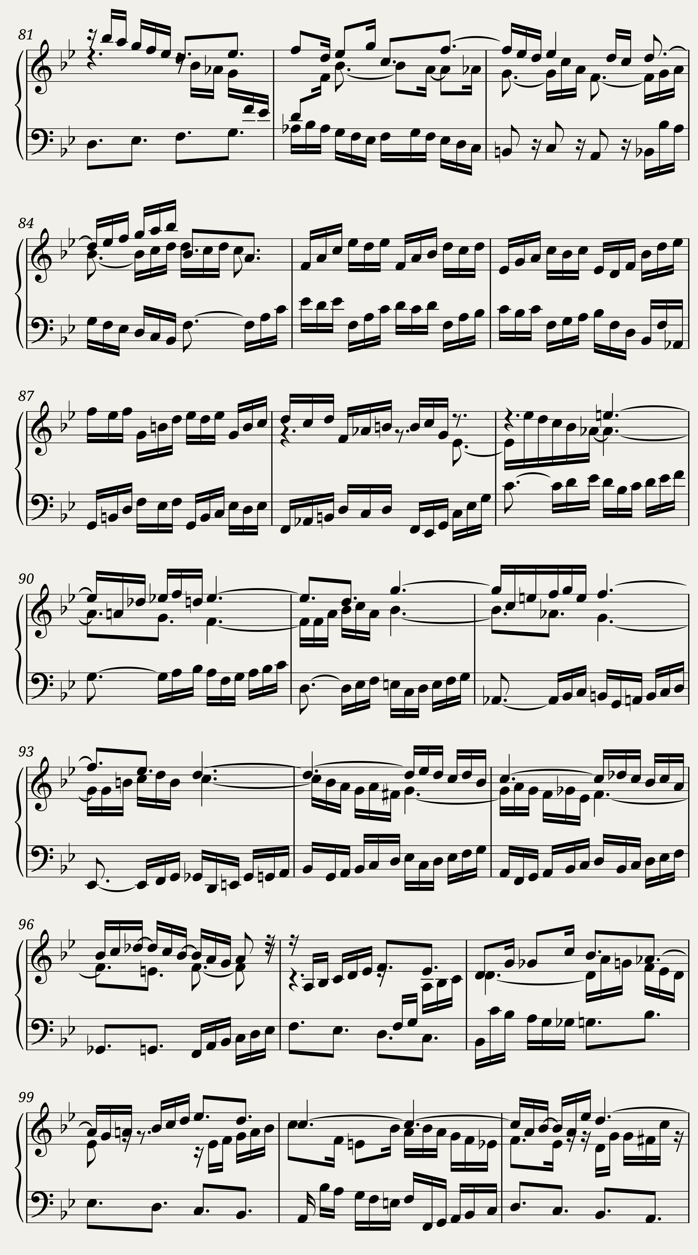 BWV 890: The Well-tempered Clavier Book II - XXI (A = 415 Hz) - Harpsichord sound — 5/11