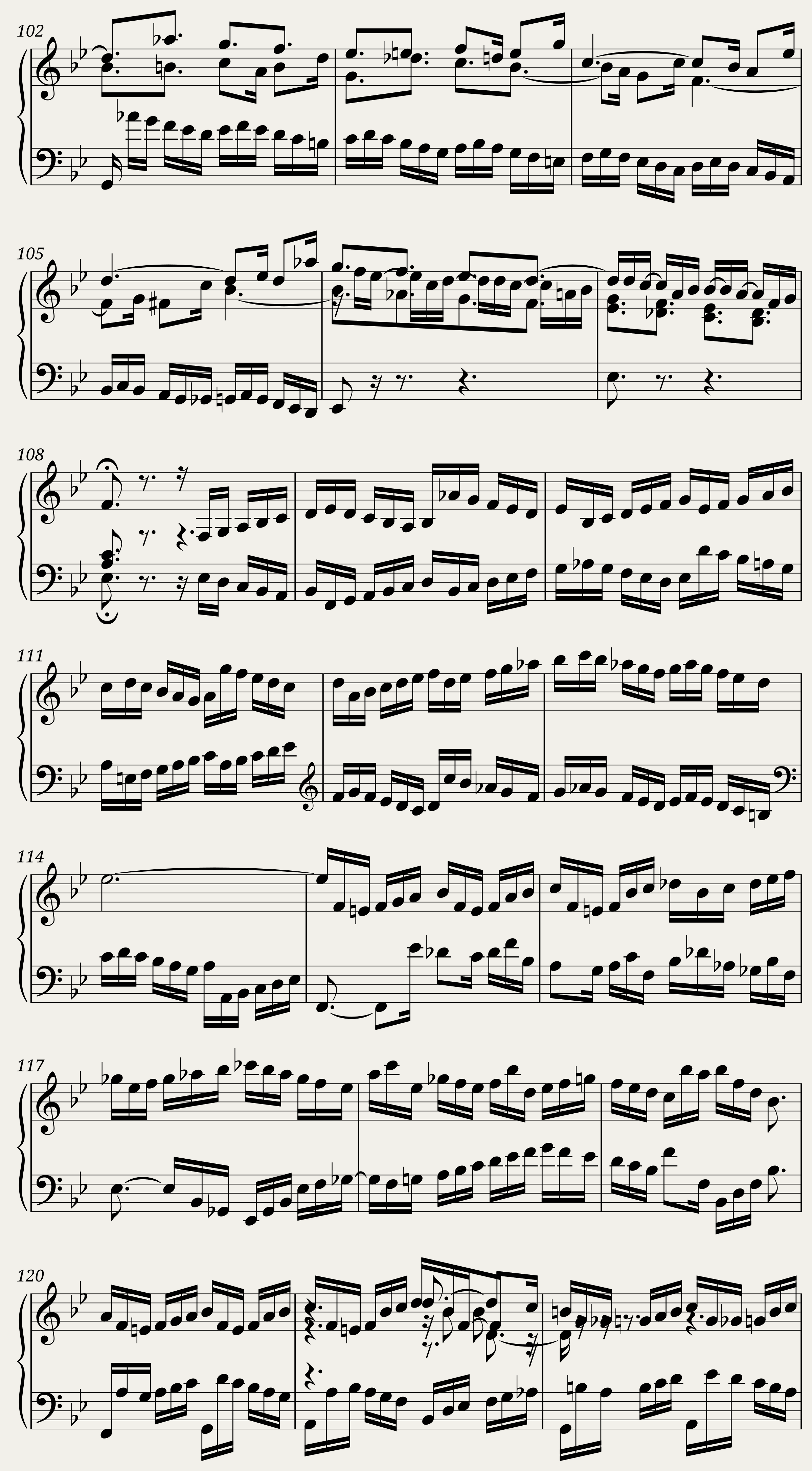 BWV 890: The Well-tempered Clavier Book II - XXI (A = 415 Hz) - Harpsichord sound — 6/11