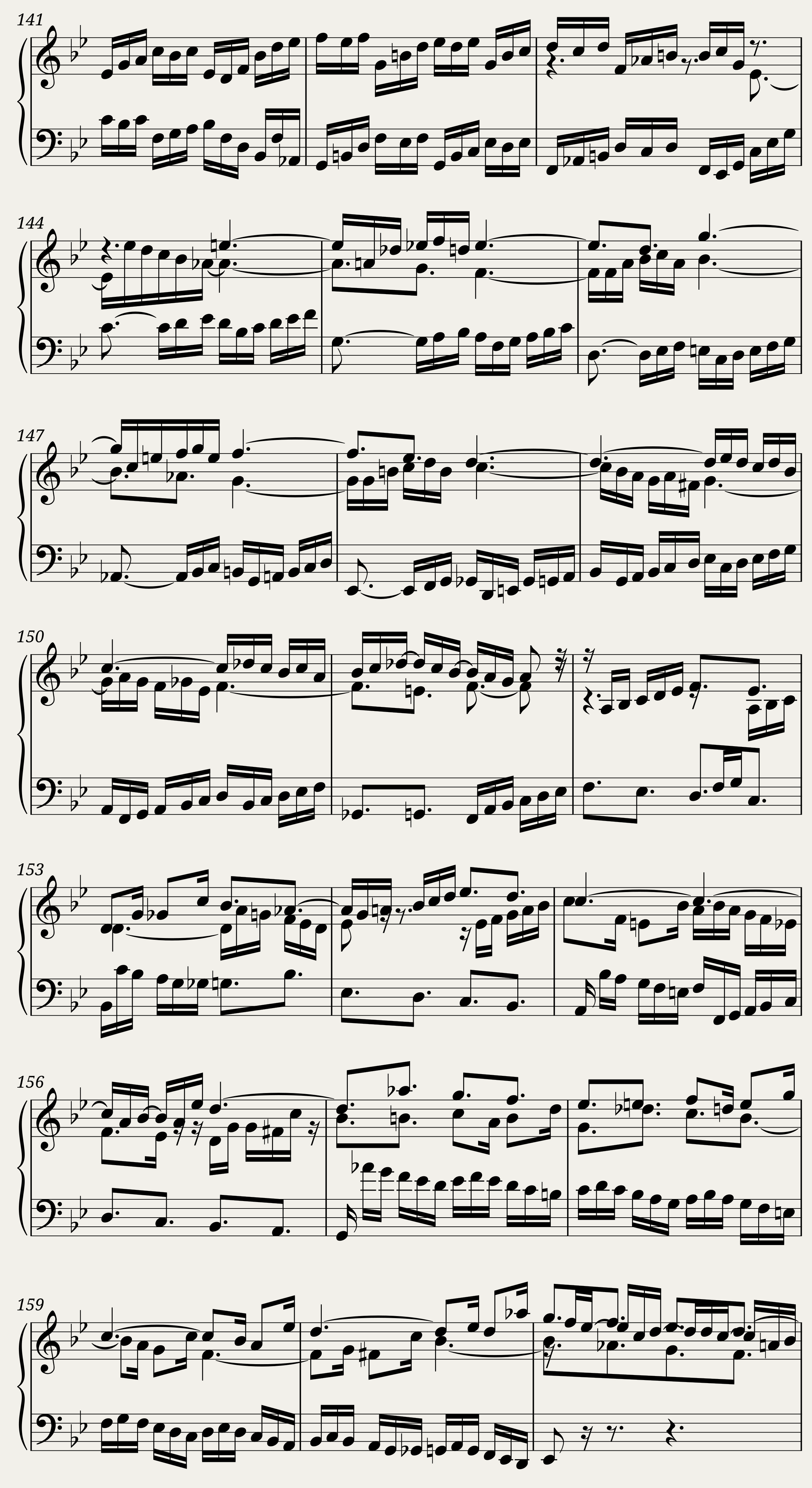 BWV 890: The Well-tempered Clavier Book II - XXI (A = 415 Hz) - Harpsichord sound — 8/11