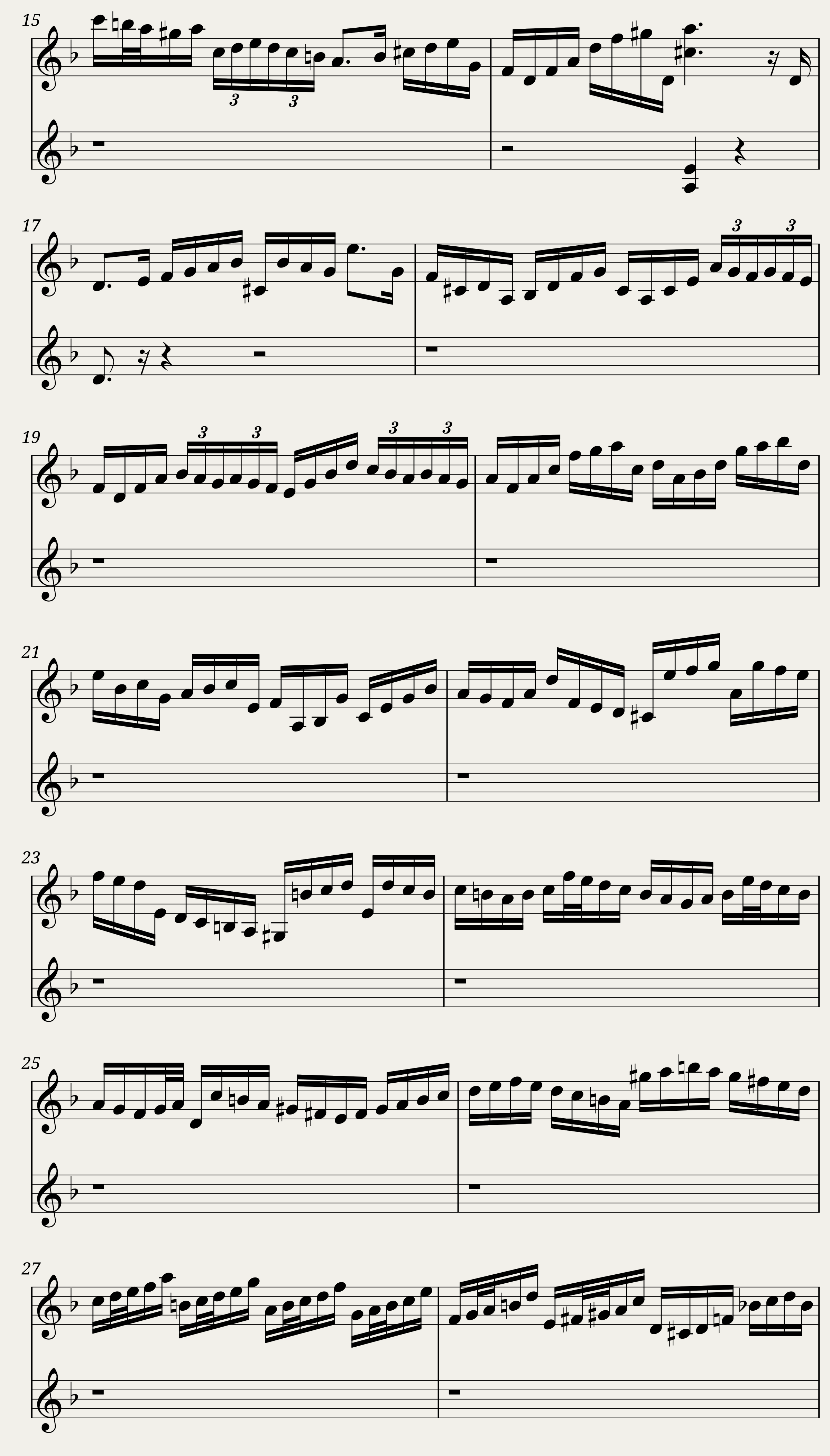 Brandenburgisches Konzert Nr 3 in G Dur 1er Satz Allegro BWV 1048 — 2/4