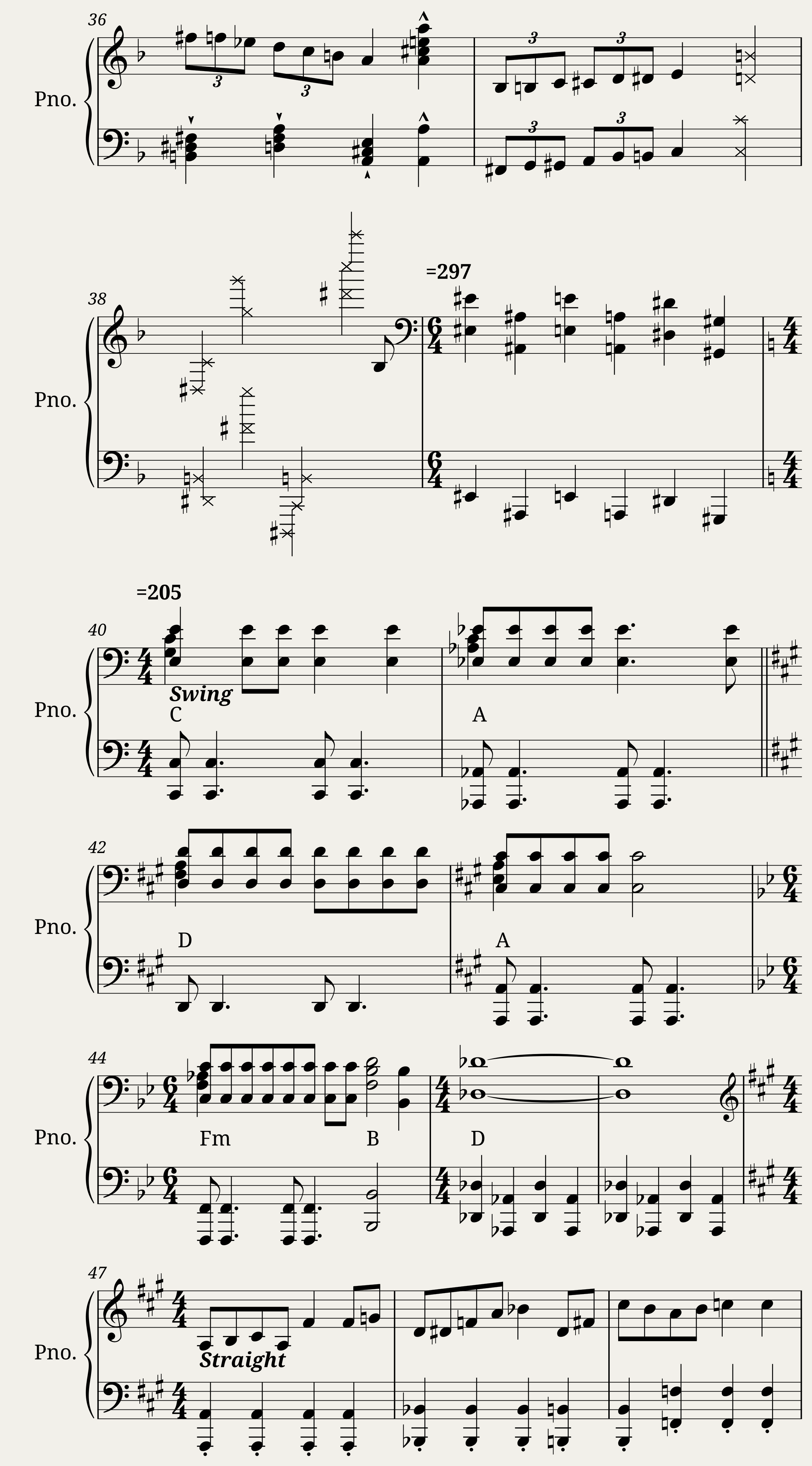 Cardiacs - Tarred and Feathered (for solo piano) — 3/8