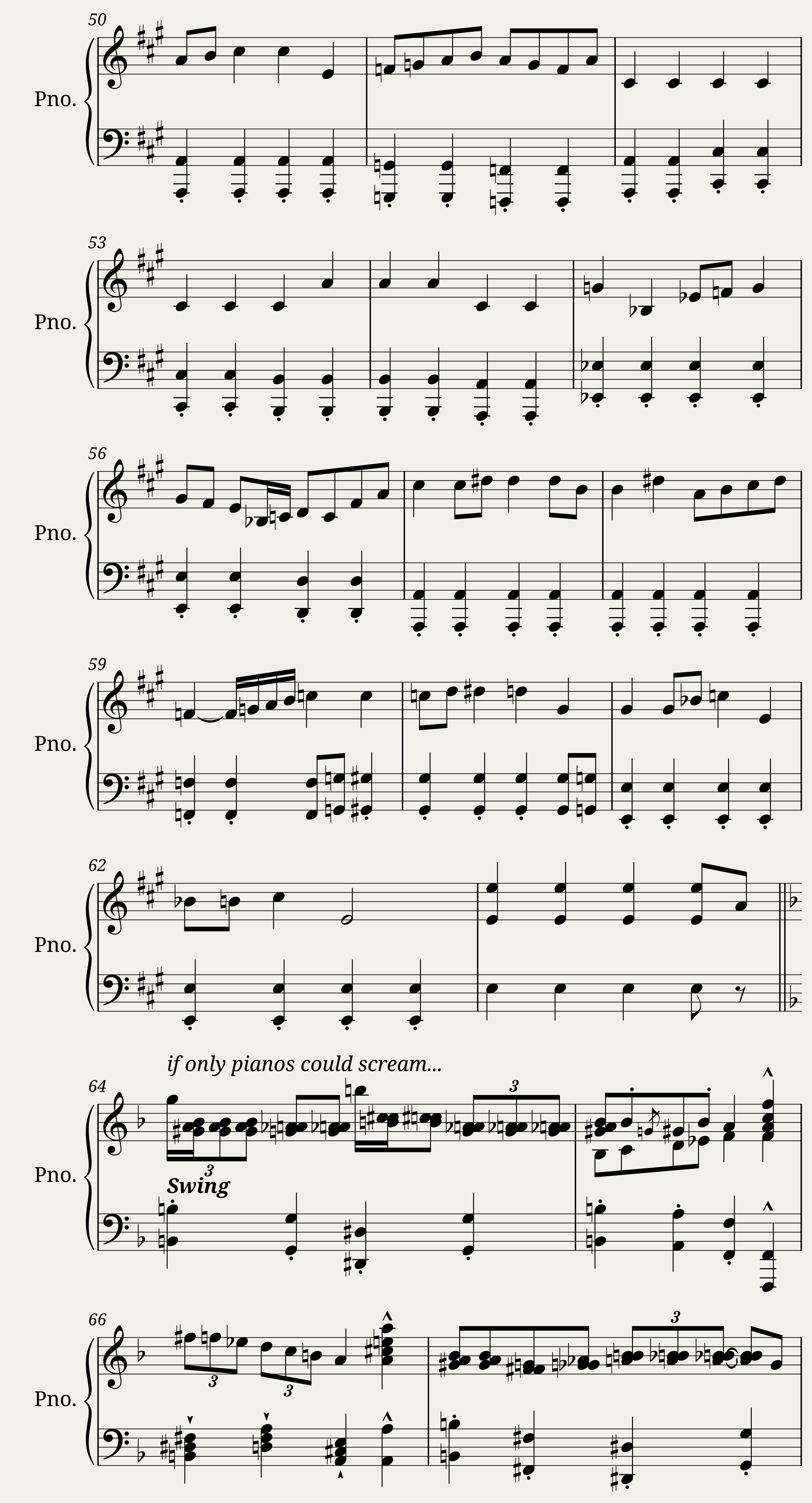 Cardiacs - Tarred and Feathered (for solo piano) — 4/8