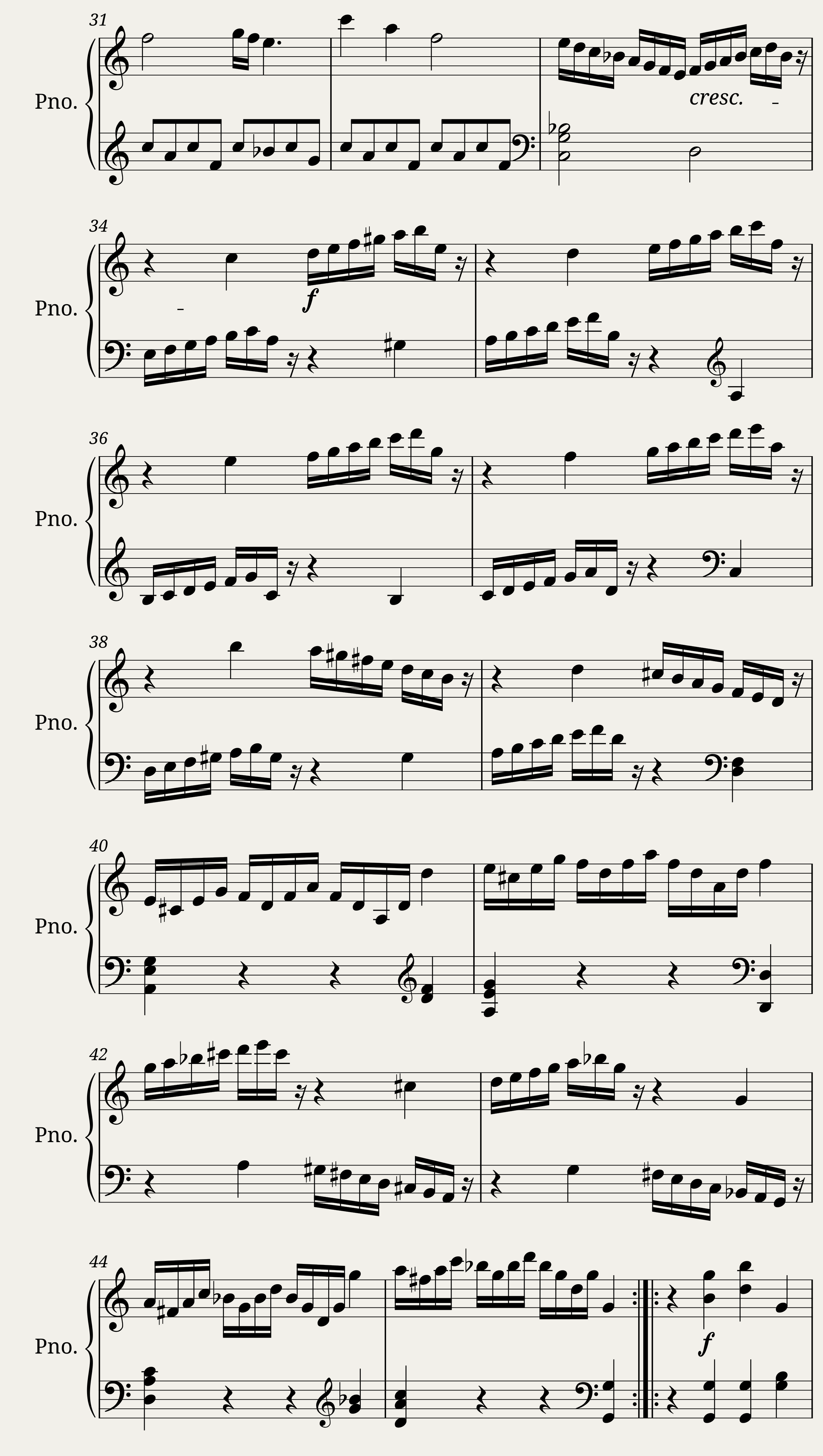 Mozart Piano Sonata no.16 1st movement Retrograde — 3/4