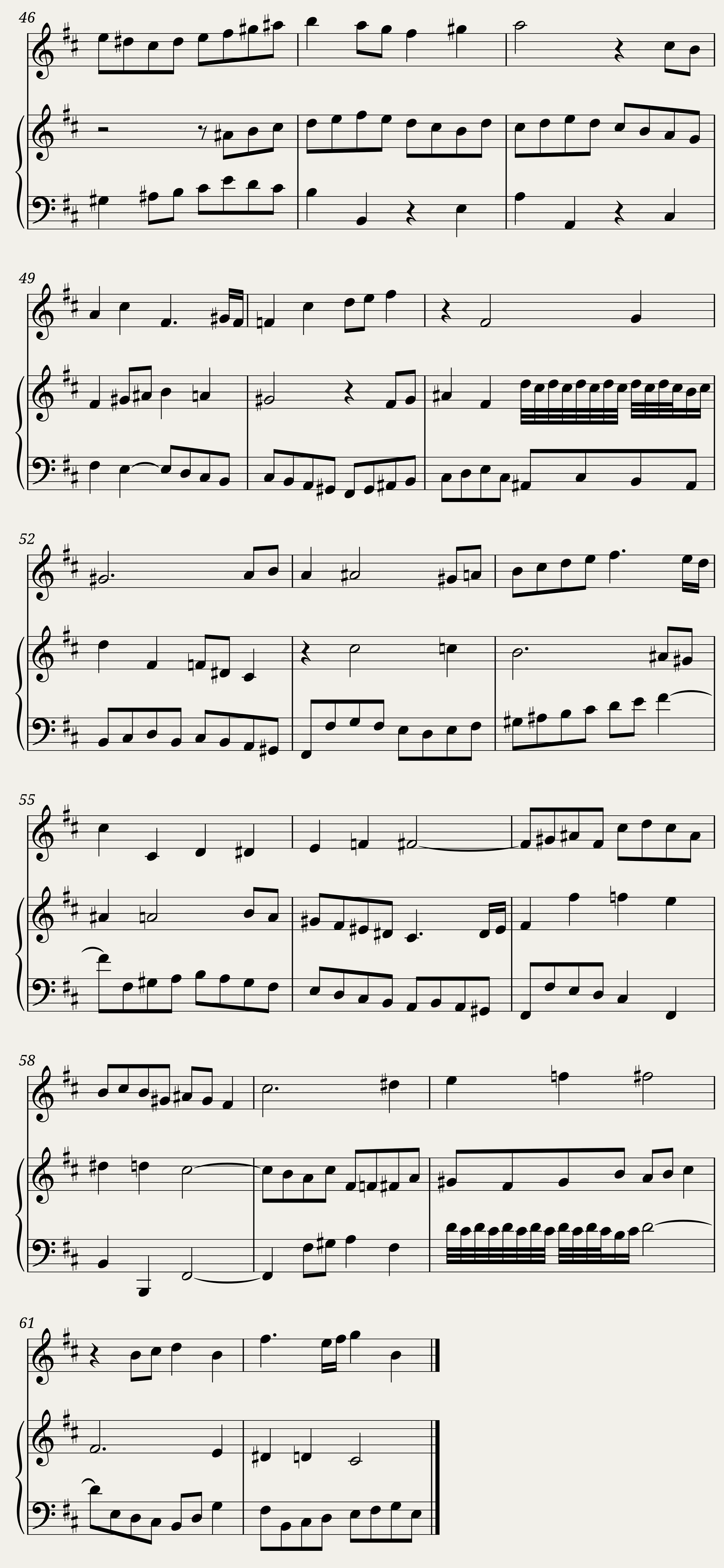 BWV 1079 Musical Offering Canon perpetuus per giusti intervalli (A = 415 Hz) — 4/4