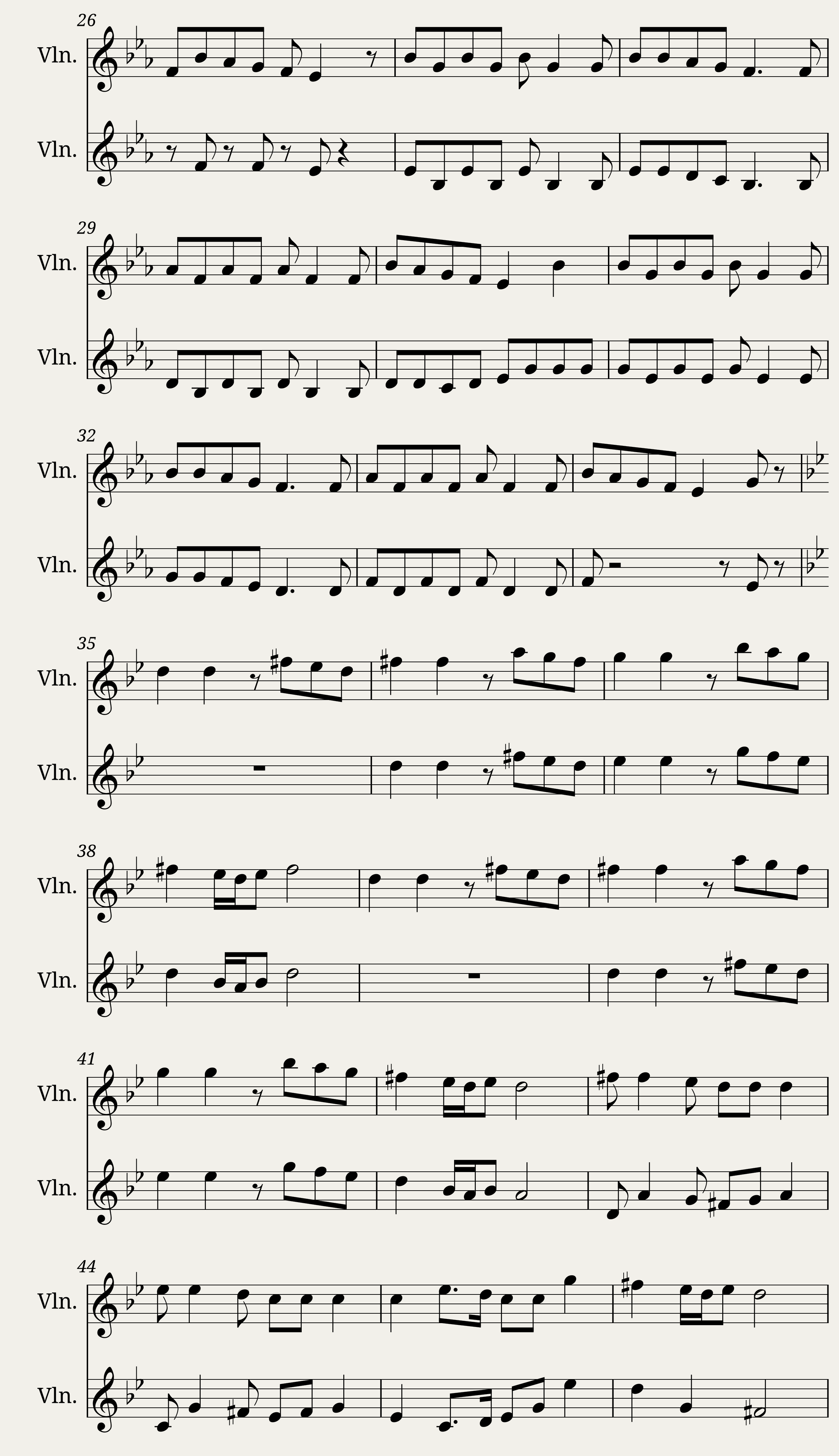 Chanukah Medley for 2 Violins — 2/3