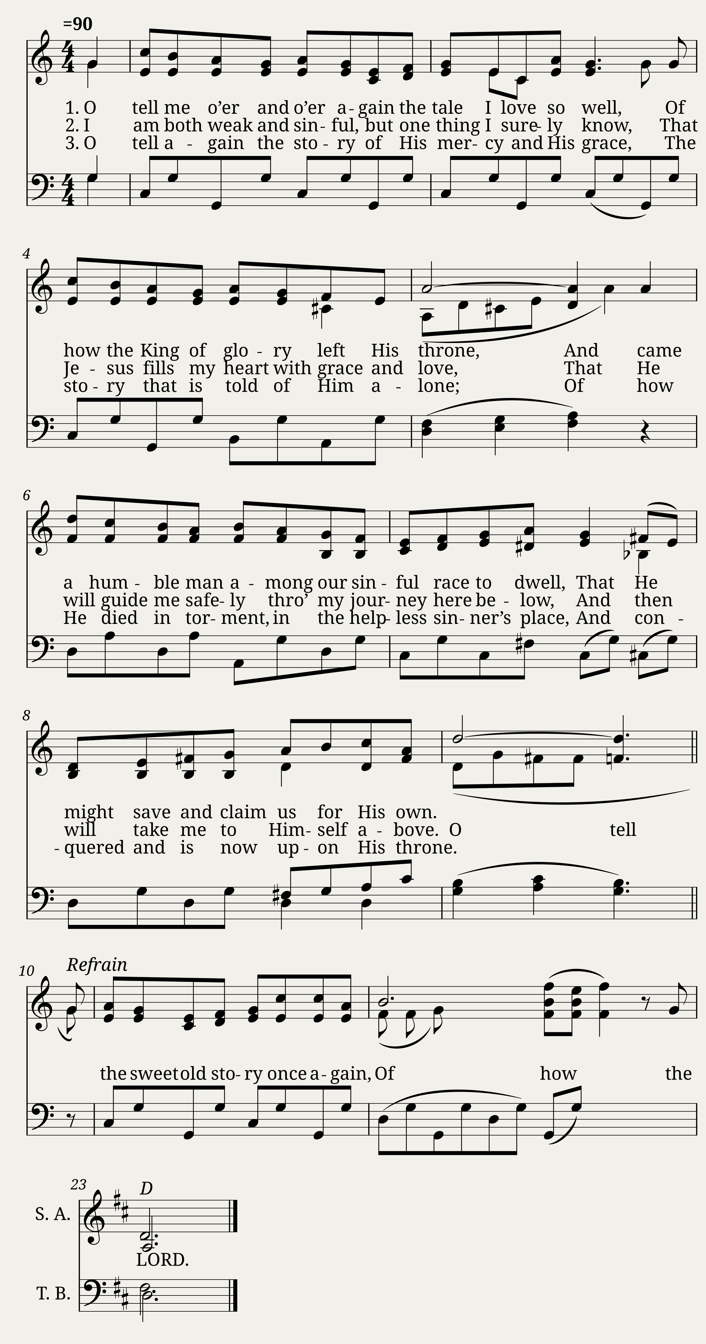O tell the sweet old story - Powell G. Fithian