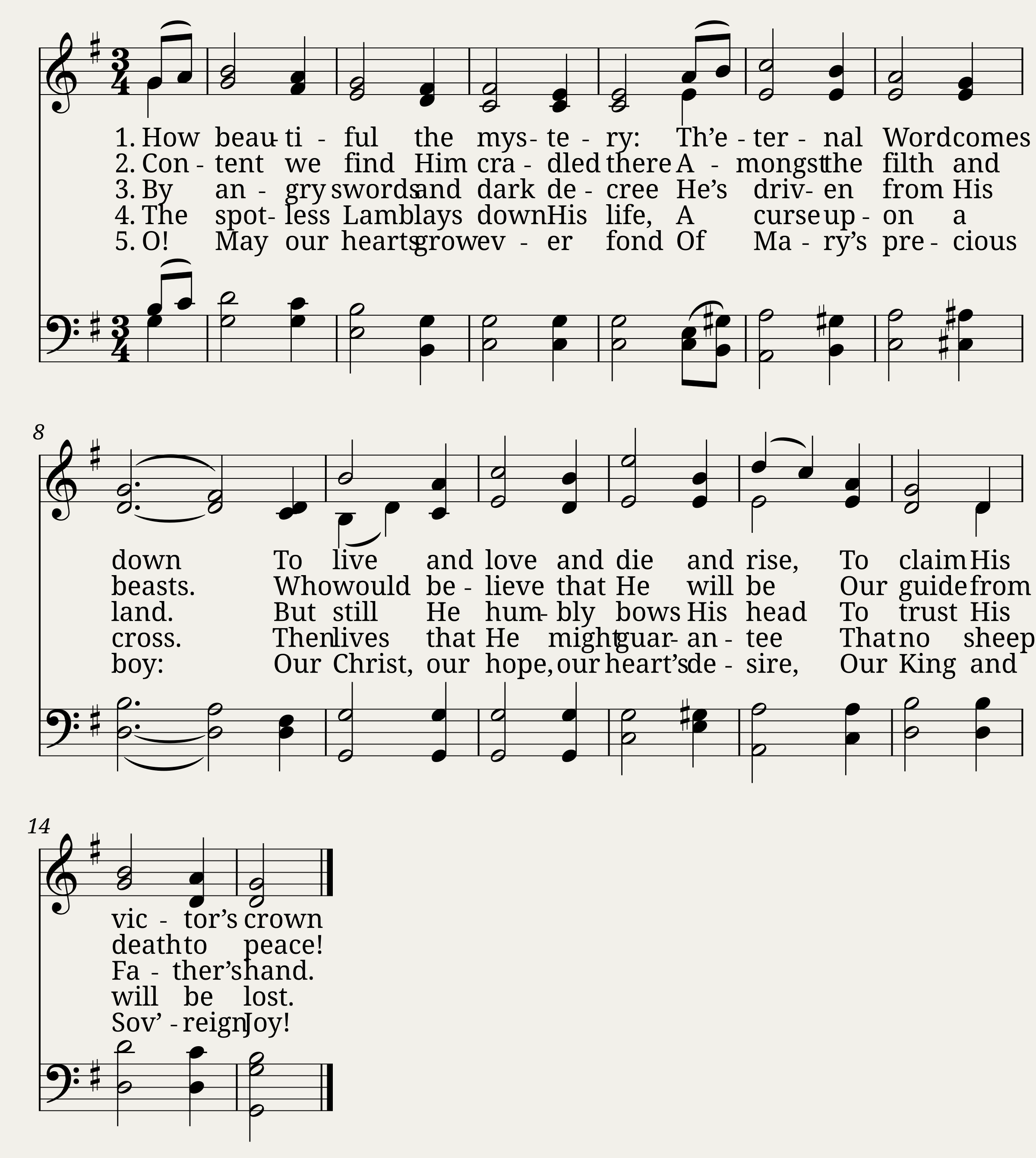 How beautiful the mystery - Giaochino A. Rossini