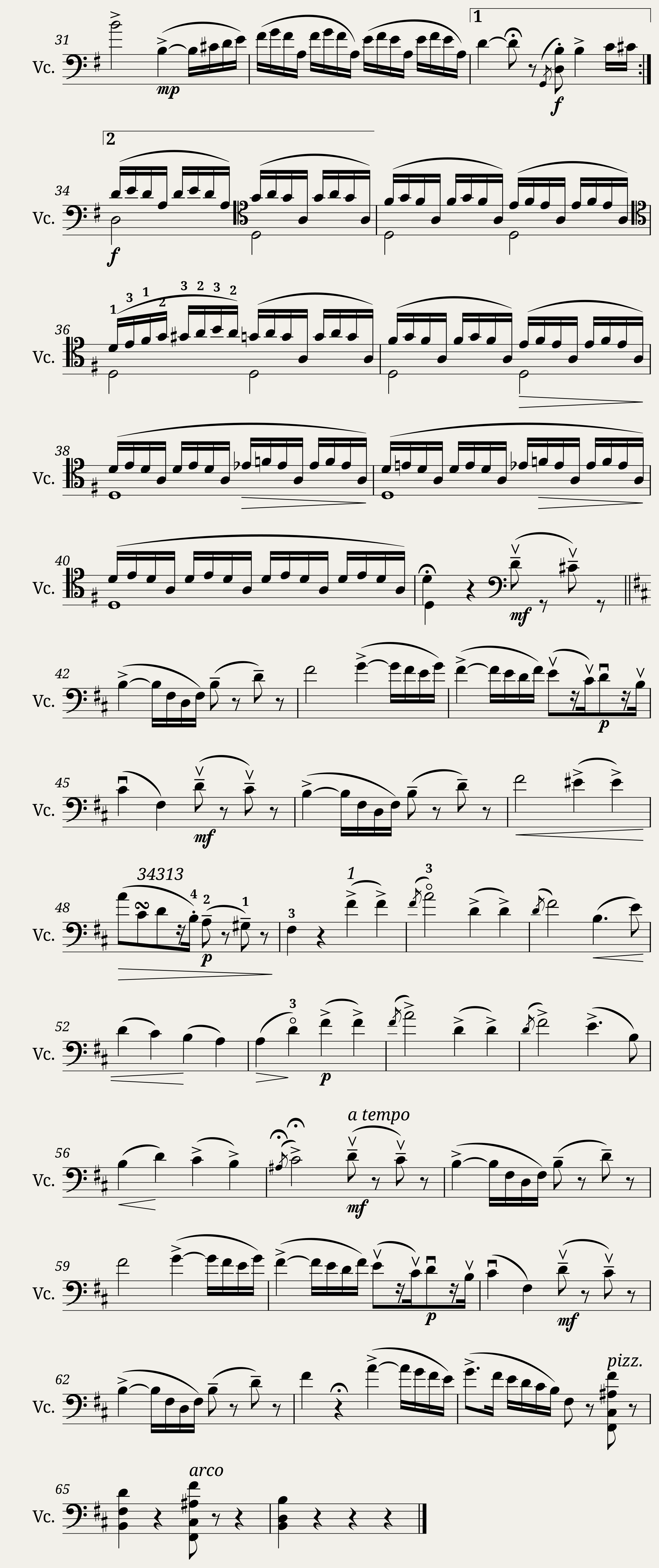 Gavotte Opus 112 Sebastian LEE for Solo Cello — 2/2