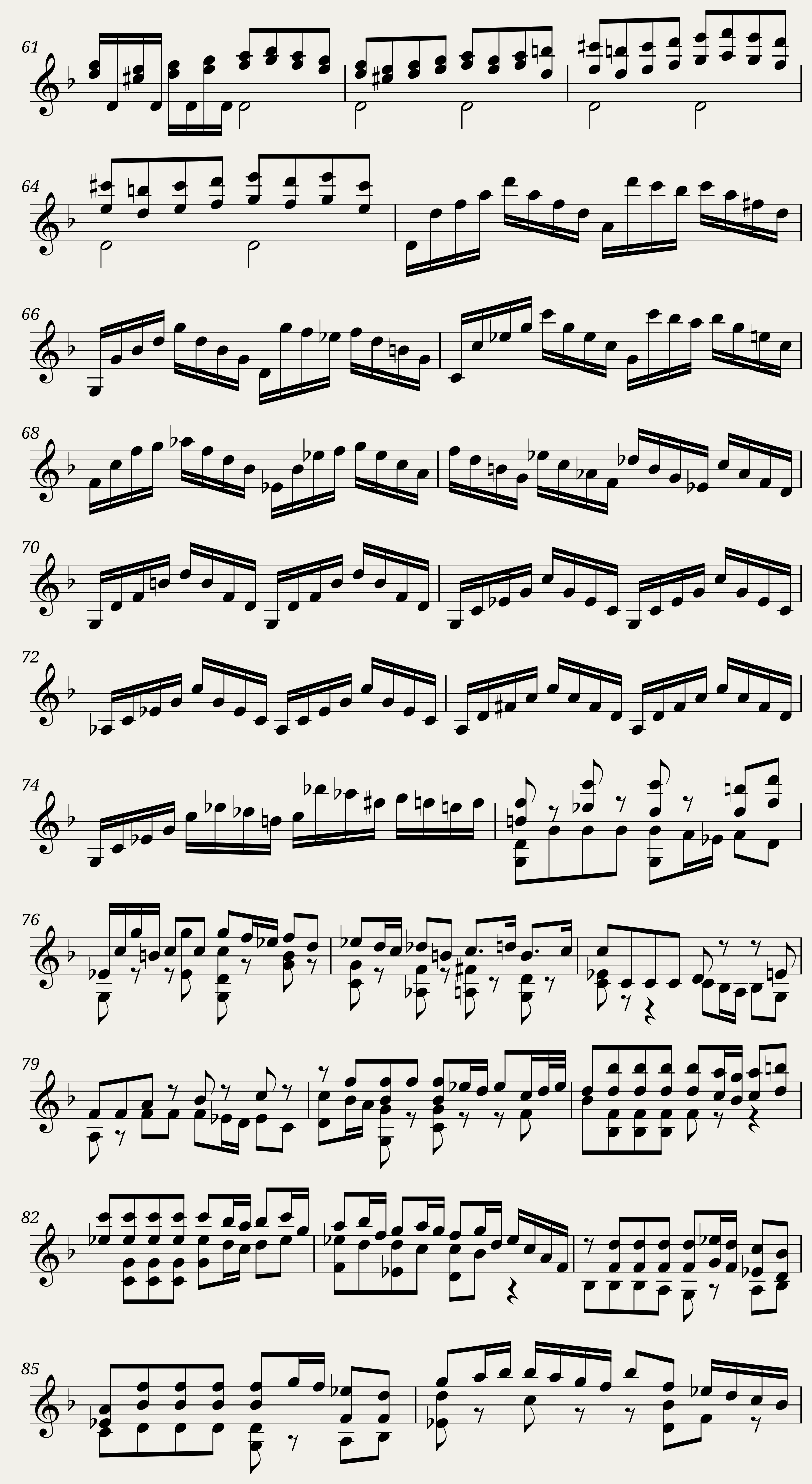 BWV 777: Invention VI (A = 415 Hz) - Harpsichord sound — 4/4