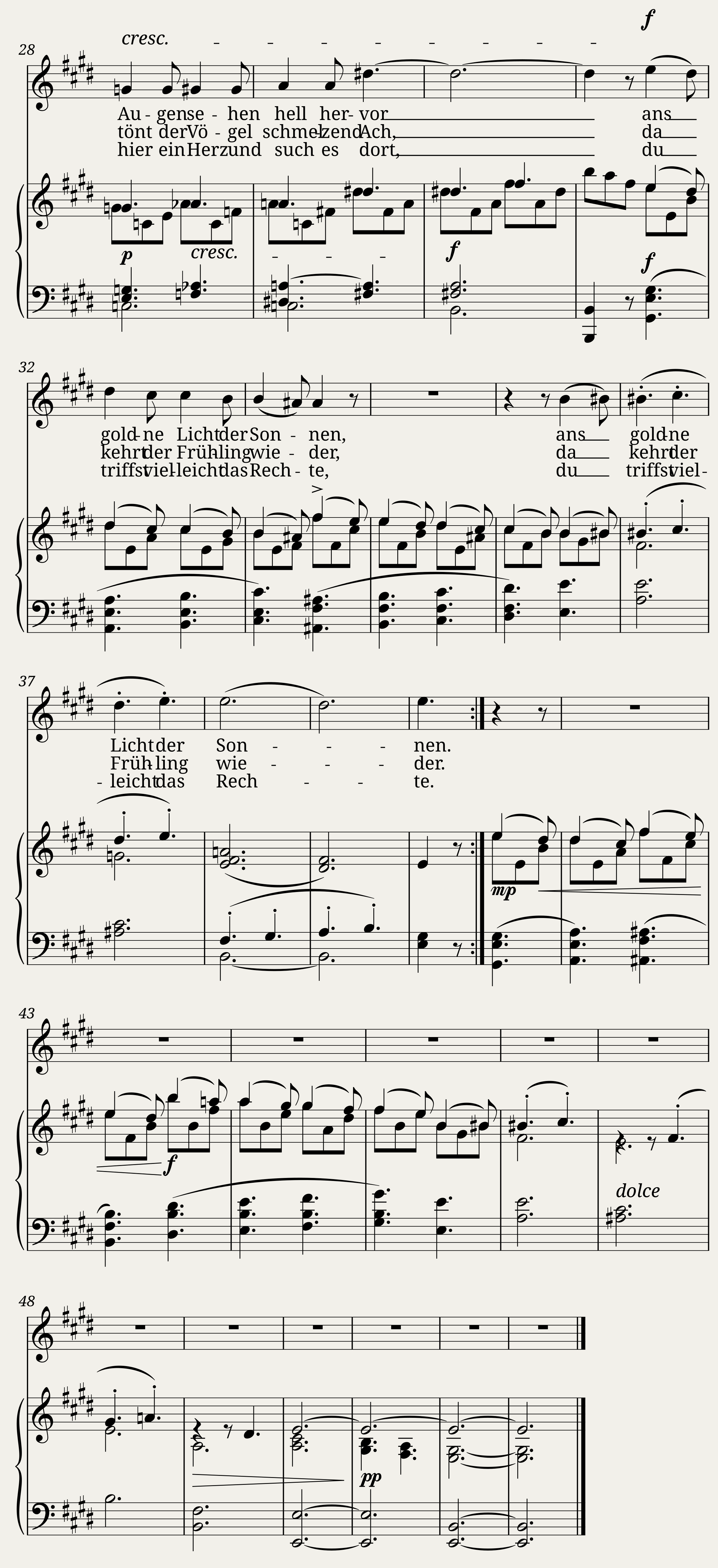Brahms Johannes - 6 Songs Op.6 No.2 - Der Frühling — 2/2