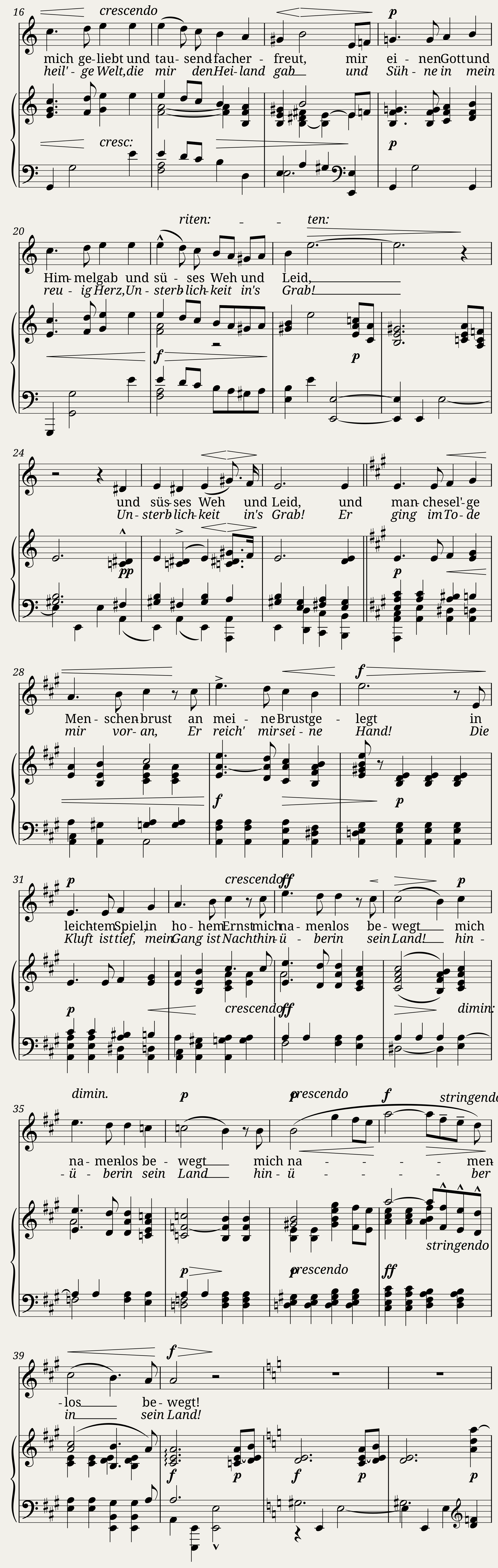 Leb’ wohl, leb’ wohl du schöne Welt — 2/3