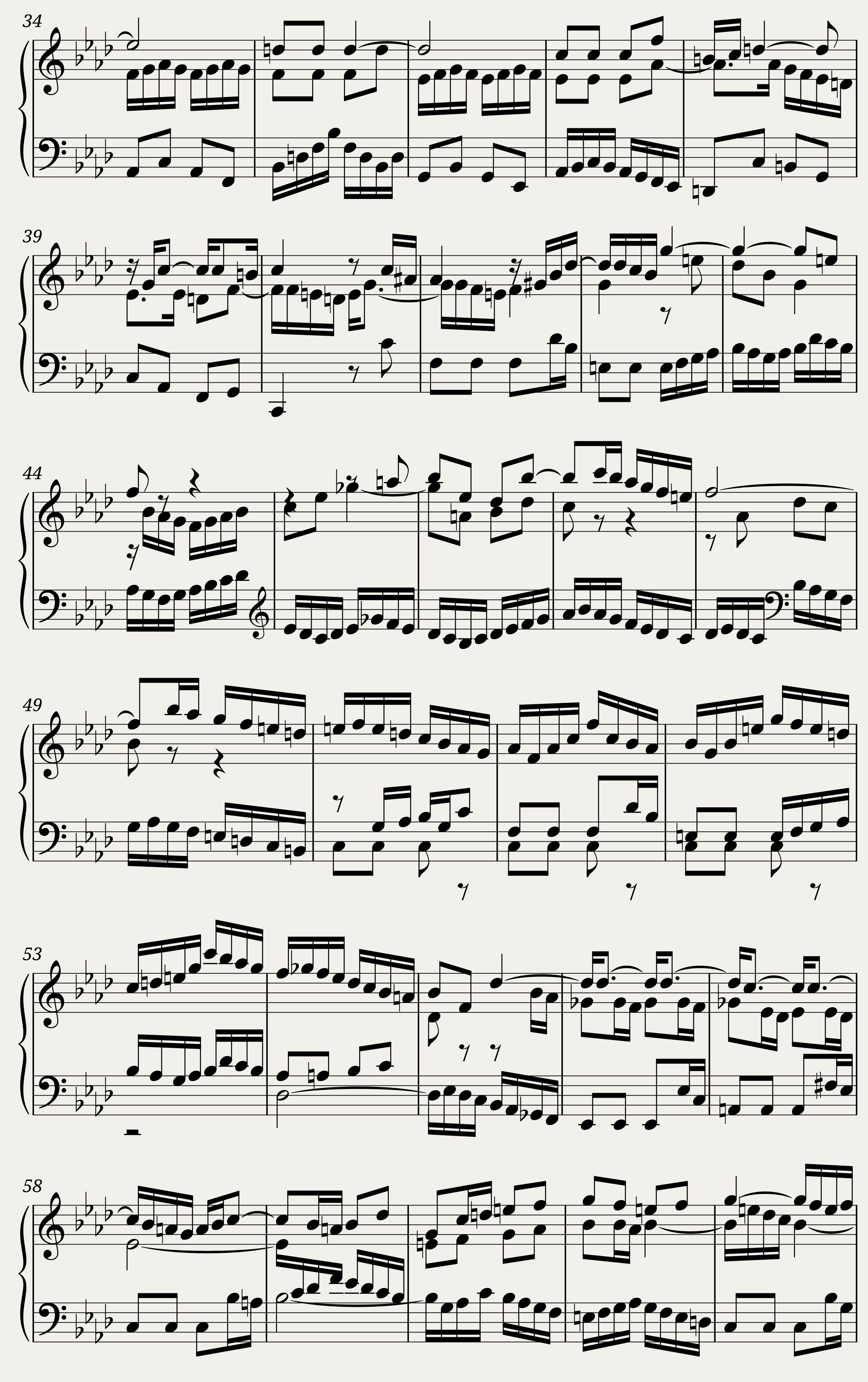 BWV 882 The Well-Tempered Clavier Part II Fuga XIII — 2/5