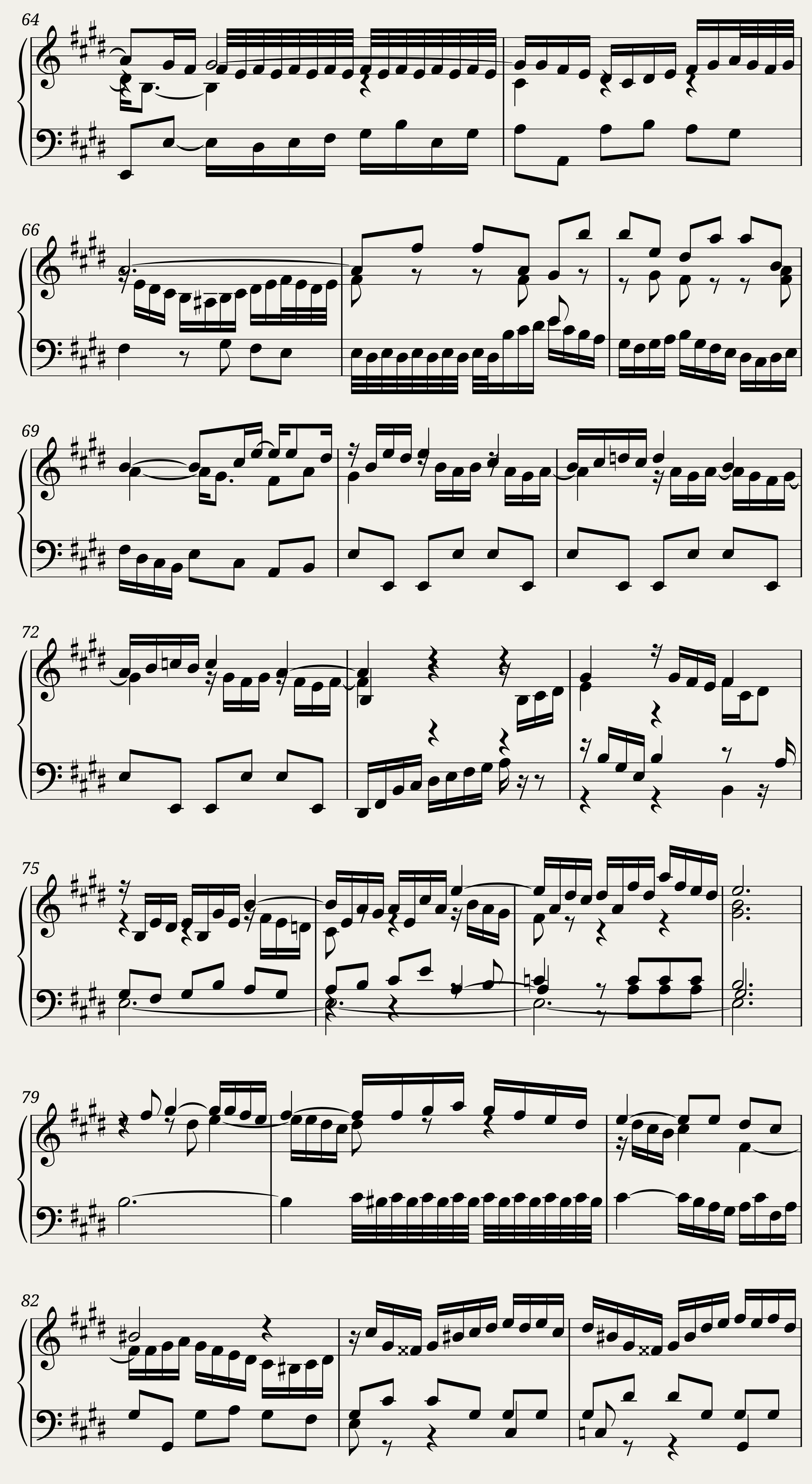 BWV 882 The Well-Tempered Clavier Part II Fuga XIII — 4/5